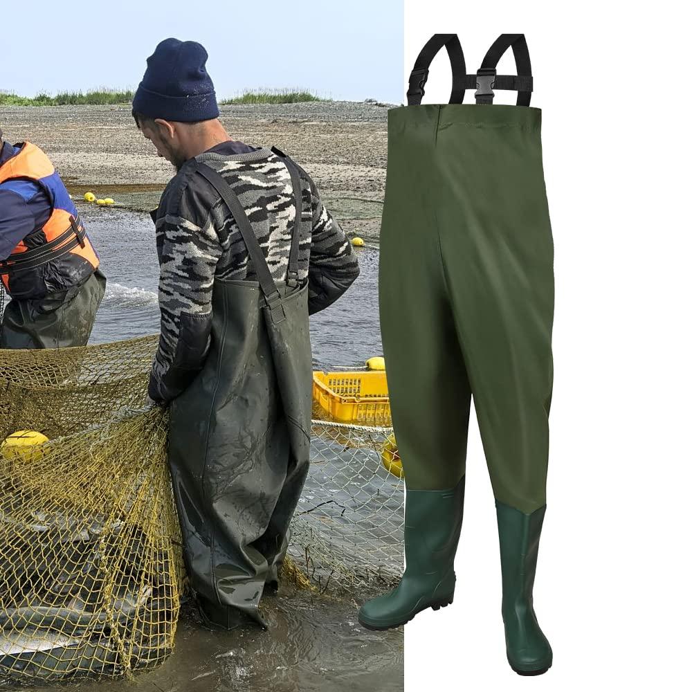 Stivali Wathose Impermeabili 70D Nylon PVC - Pantaloni Da Pesca Con Stivali Integrati Uomo 541024