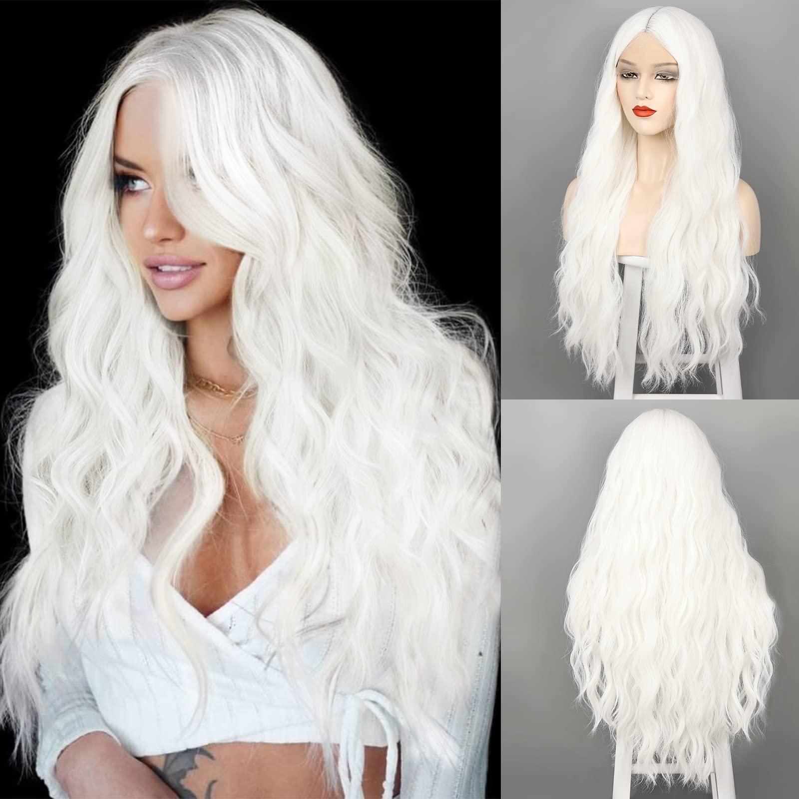 ✨Kaylie 28”  MIDDLE PART  CosPlay WAVY WIG *NWT* ✨ Amazon.com : BUPPLER Cosplay Long Blue Wig 28 Inch Middle  main image 2
