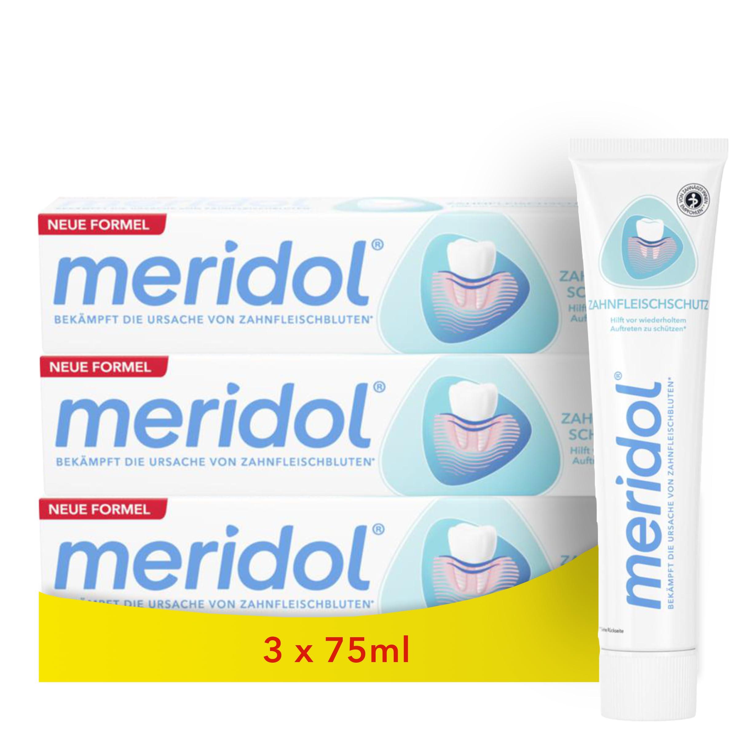 Meridol Toothpaste Ingredients Meridol Toothpaste 3x75ml - Gingivitis Defense & Antibacterial ...