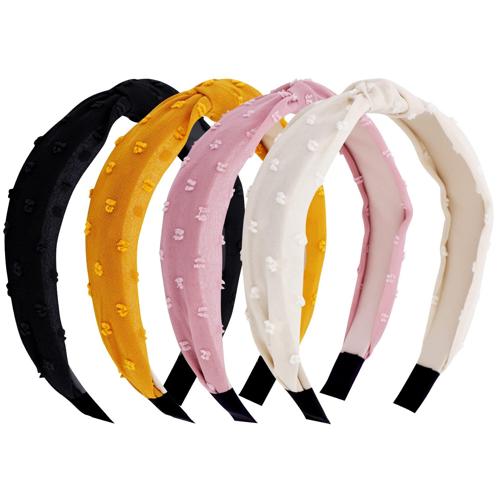 Gorgeous GIRLY Sashi Elegant FANCY feminine top knot Headband ? Amazon.com : Huachi Leather Headbands for Women - Knotted  main image 2