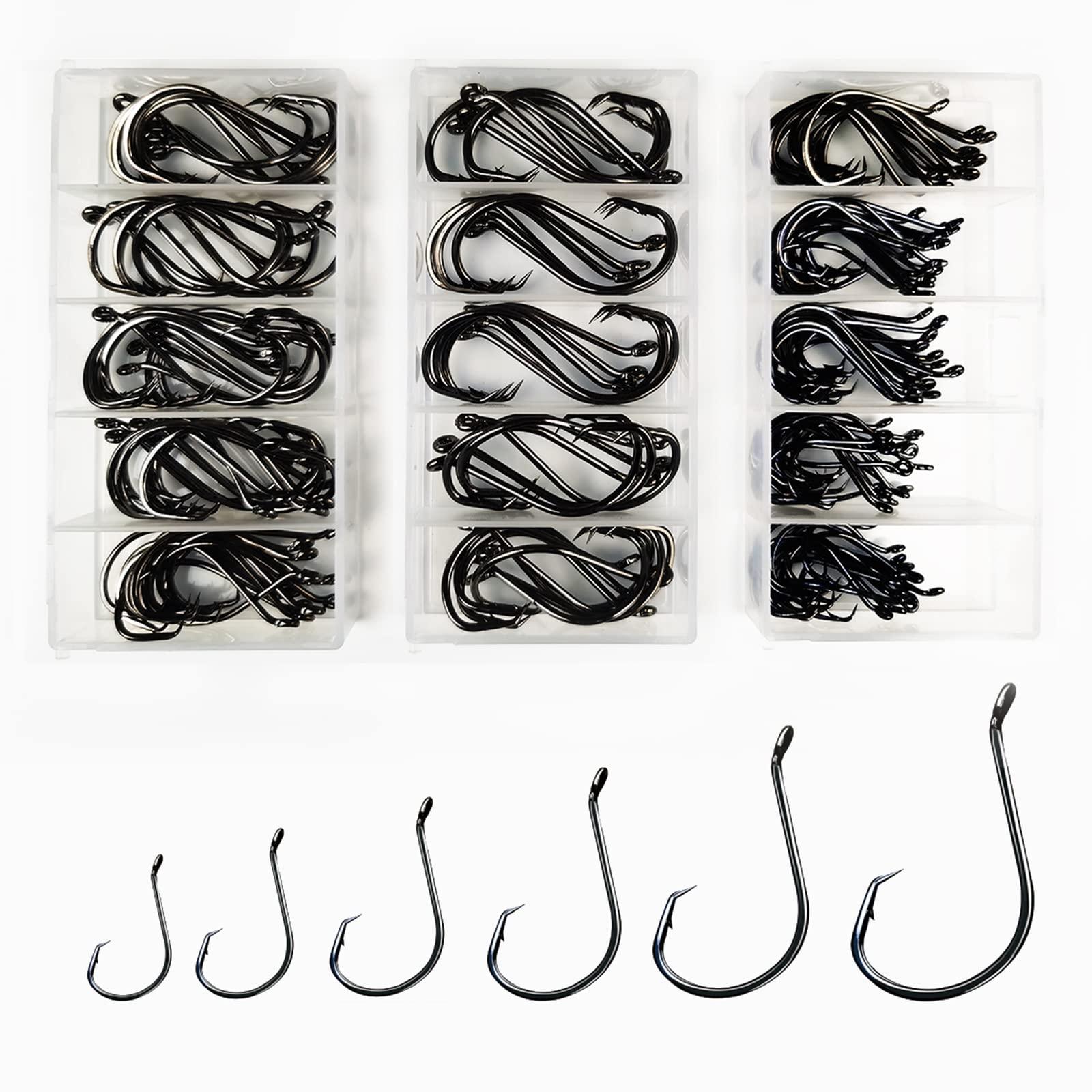 160pcs Afmivs Circle Hooks Saltwater Fishing Catfishing Tackle | High  Carbon Steel Octopus Hook Set in Portable Box - 6 Sizes #2#1 1/0 2/0 3/0 4/0  | Buy Now with Express International Delivery | GoSupps.com