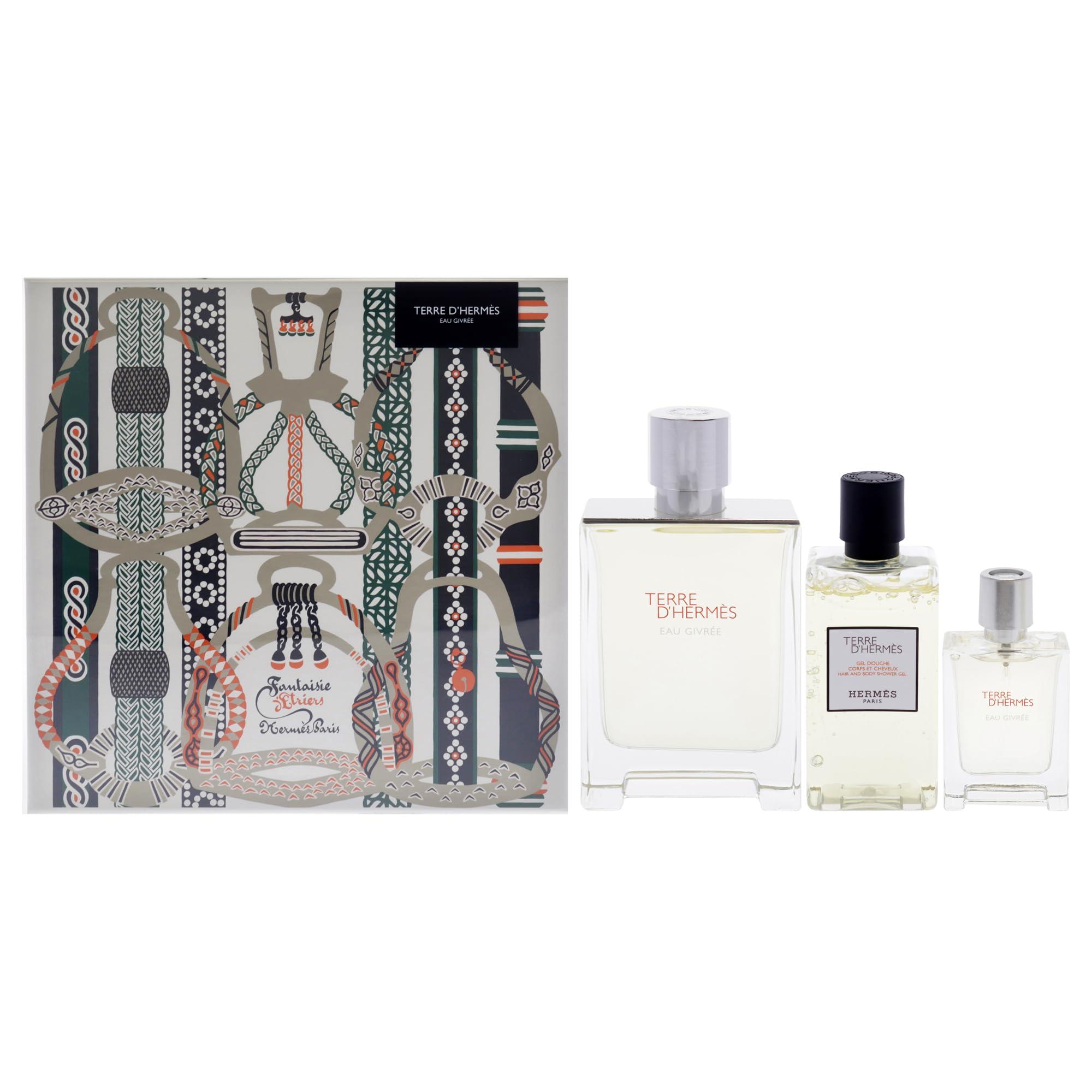 Hermes Terre DHermes Eau Givree for Men - 3 Pc Gift Set 3.3oz EDP