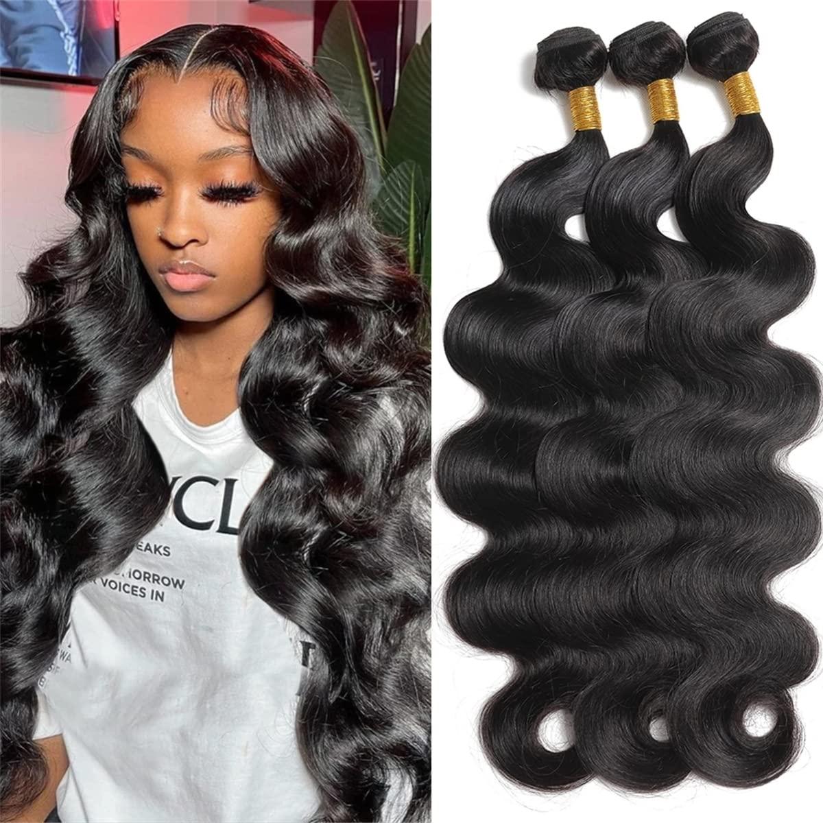 Body Wave Human Hair Extensions 18-22 Inch 3 Bundles Brazilian Virgin 10A Brazilian Virgin Human Hair Body Wave Bundles 18 20 22  main image 4
