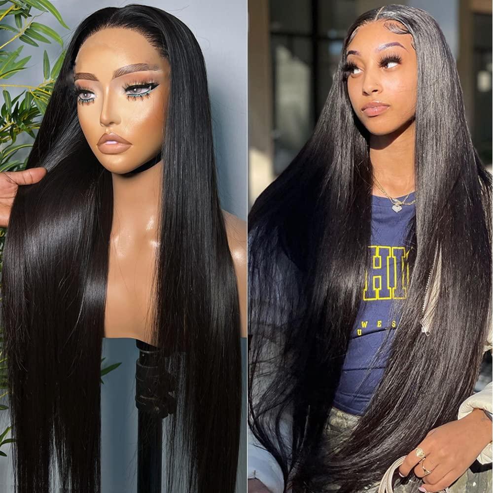 30 Inch Straight Lace Front Wig HD Transparent Lace 180 Density Pre Plucked S54b93a2112b04d9788a388482cdae  main image 4