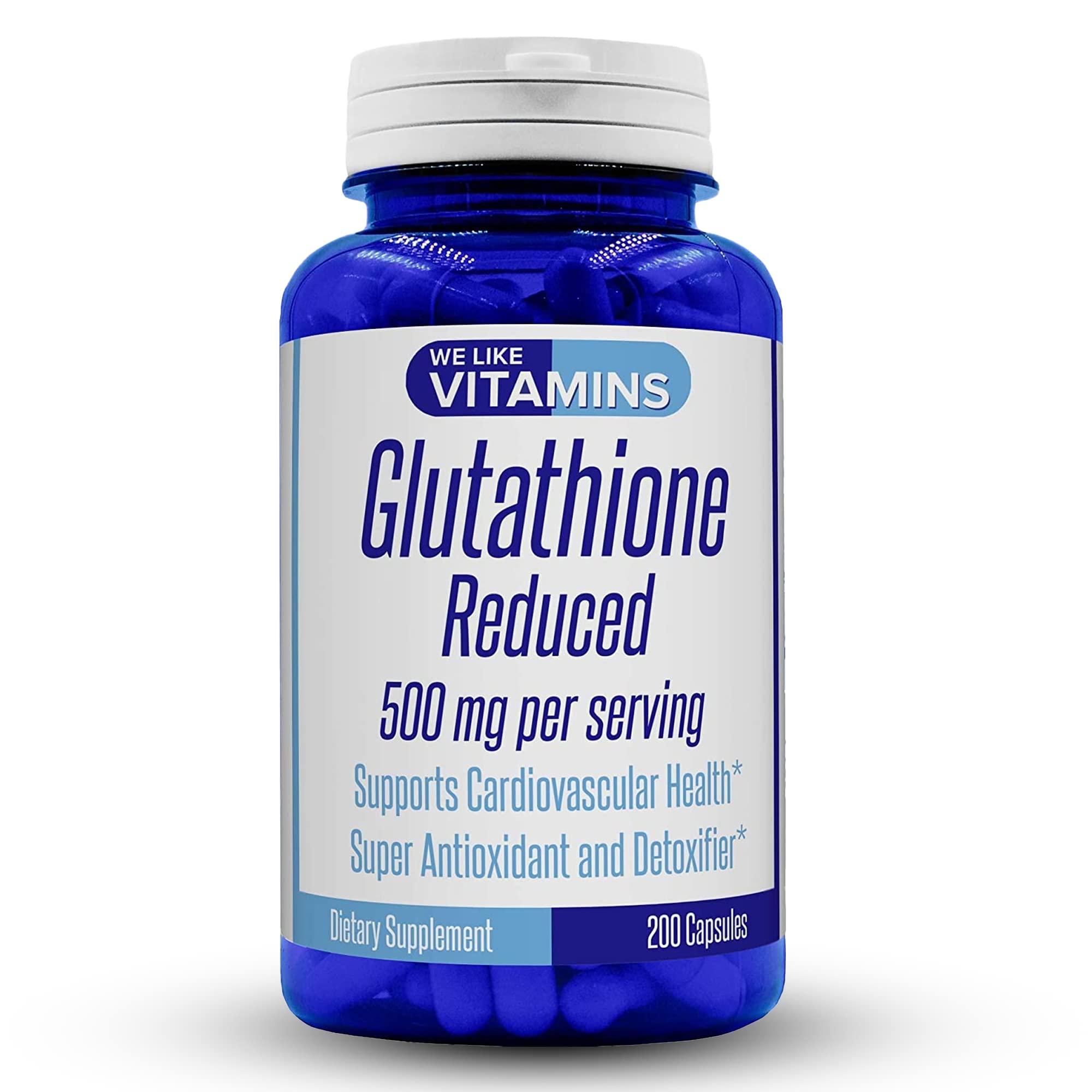 Max Strength 98% Pure Glutathione Supplement - 500mg Super Antioxidant L- Glutathione - Supports Heart Health, Skin Whitening, Immune Defense - 200  Capsules | Buy Now with Express International Delivery