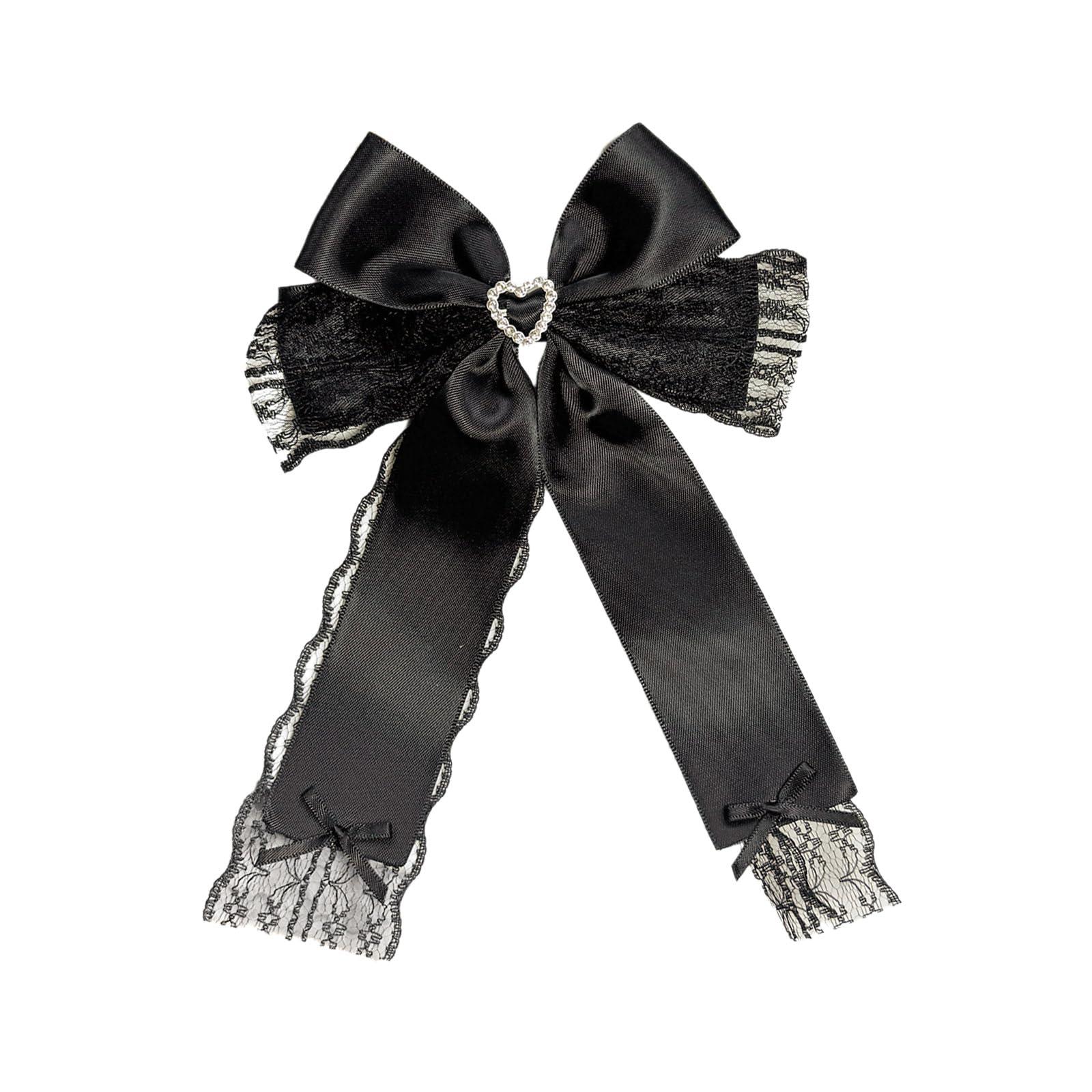 Lace Ribbon Bow Hair Clip Princess Bowe Legant Trace Hair Bow
