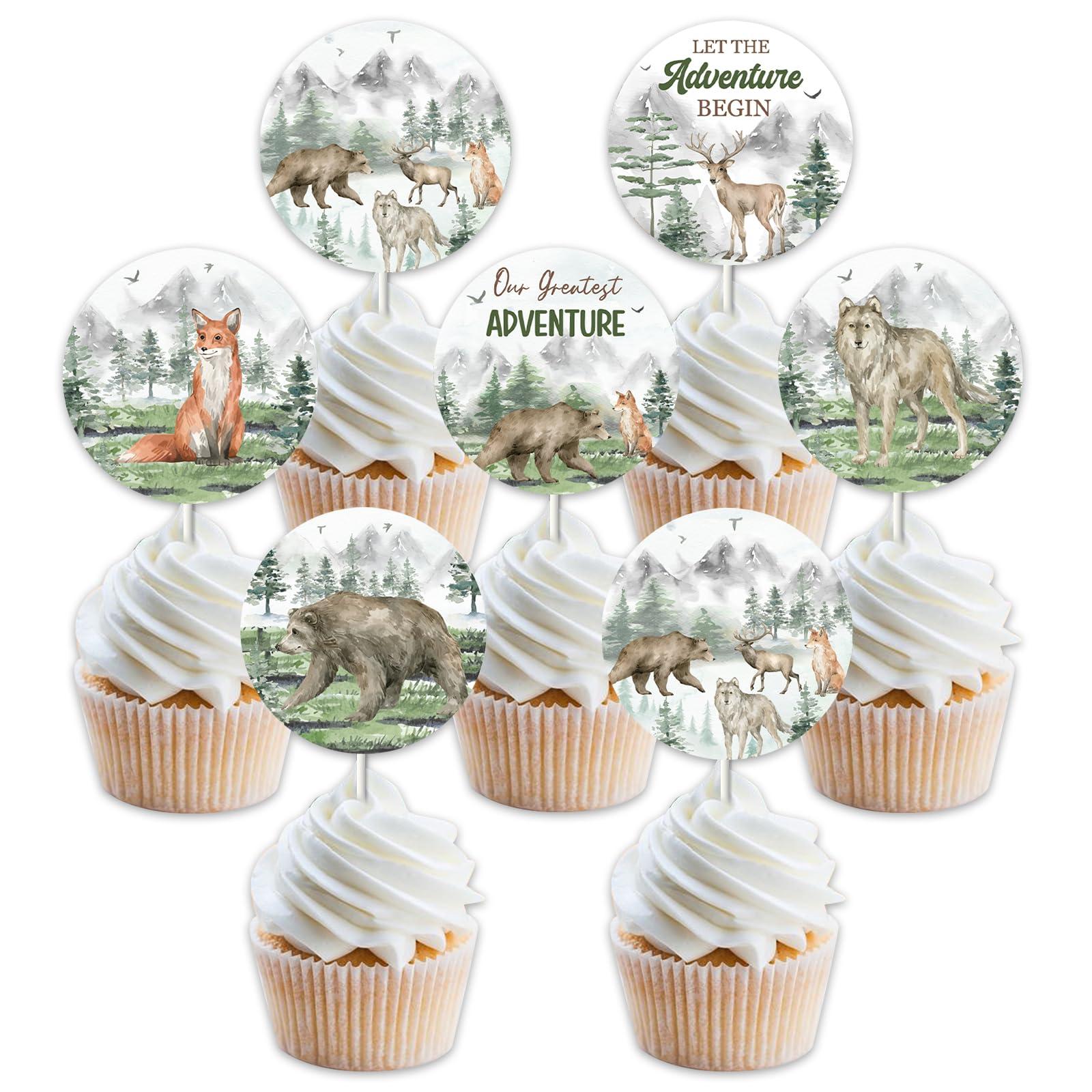 Baby Shower Cake Toppers Woodland Theme Baby Shower Food Hobby Lobby  Animals Of The … Curated Cupcake Toppers, image size:1600x1600