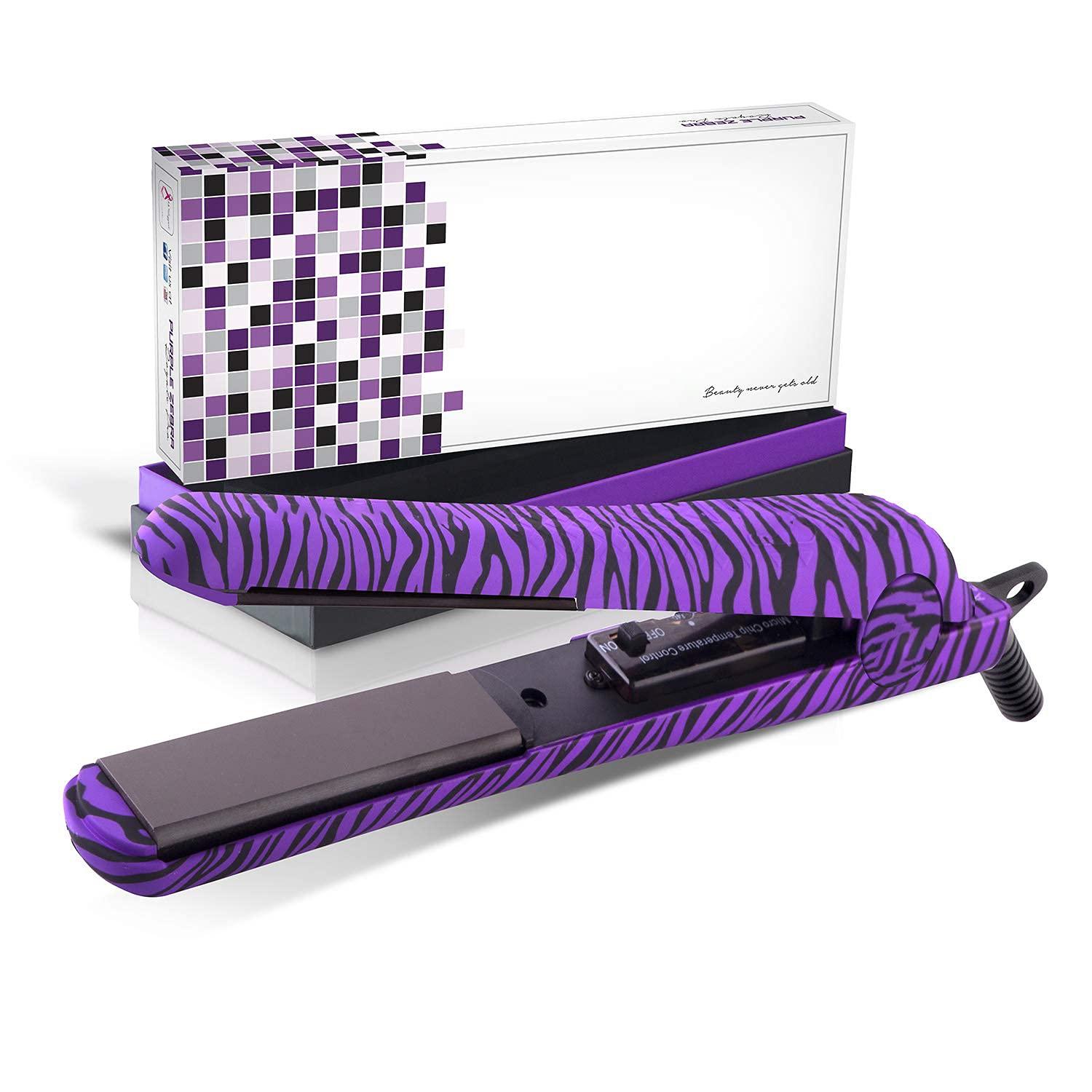 DNA‎ Hair Tools Ceramic Flat Iron Purple Zebra Styling Comb Pro- Electric Lilac – DNAHAIRTOOLS main image 3