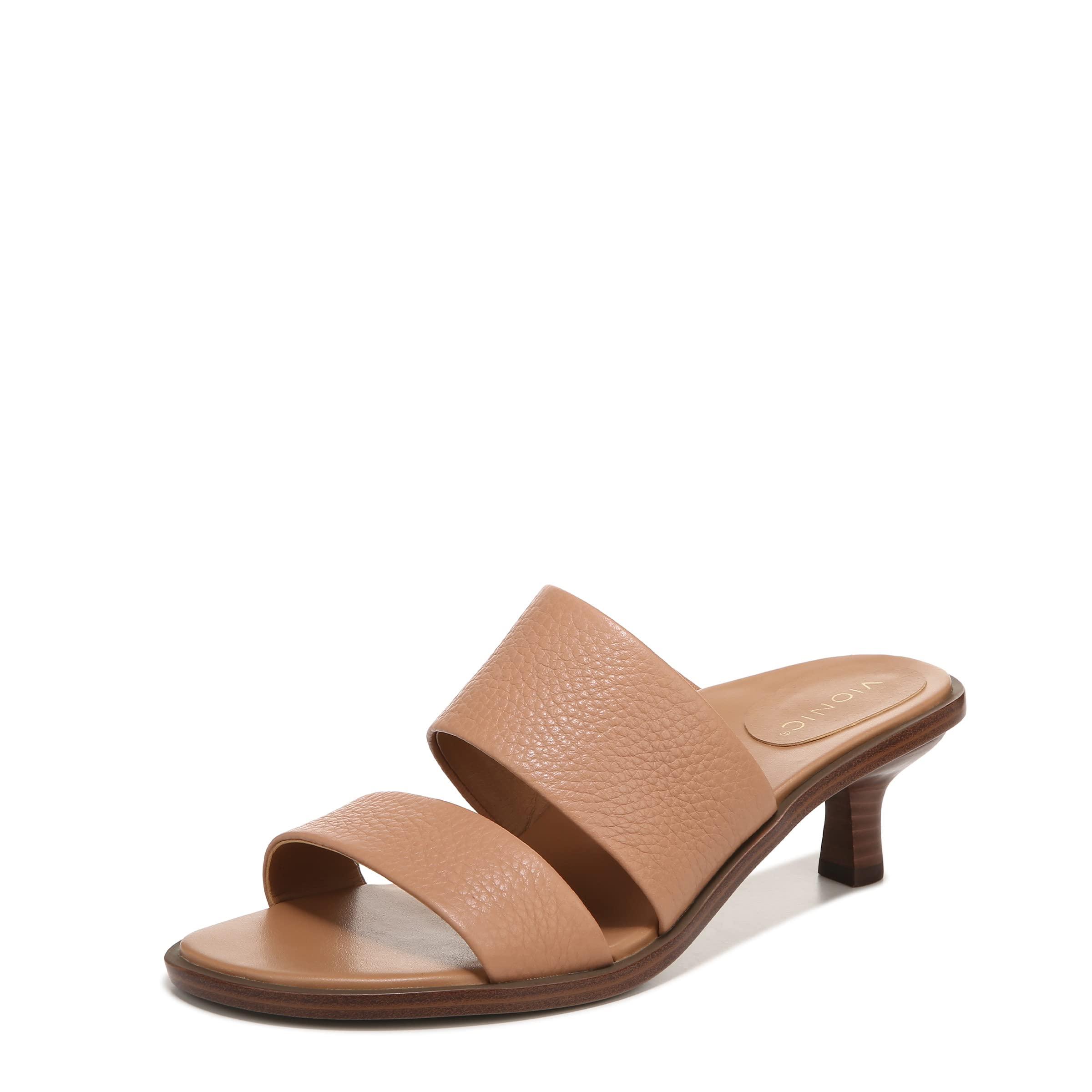 Vionic Women's Freesia Ivelle Leather Heel Sandals - Arch Support