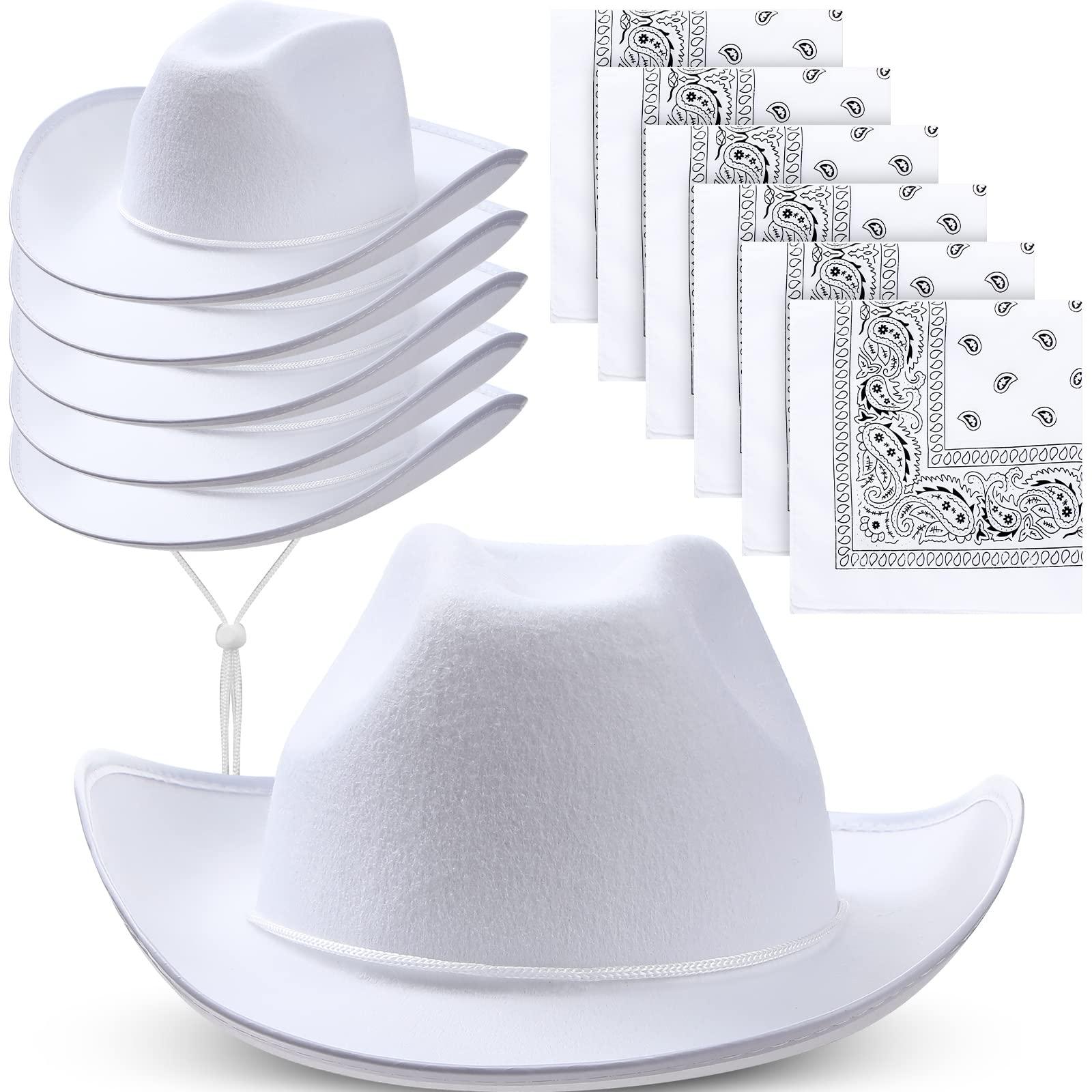 1958 9 Pcs Adult Cowboy Hat With Paisley Bandanas And Heart Shape 12 Pcs Adult Cowboy Hat for Women and Men - Adjustable  main image 4