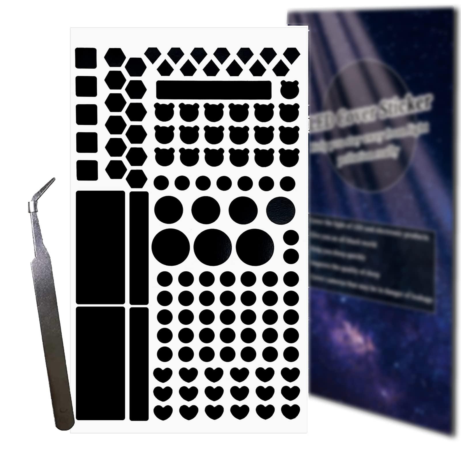 Birllaid Static Cling Dimmer Sheets 6x3 Inch - 3 Pack Light Blocking Stickers For Electronics