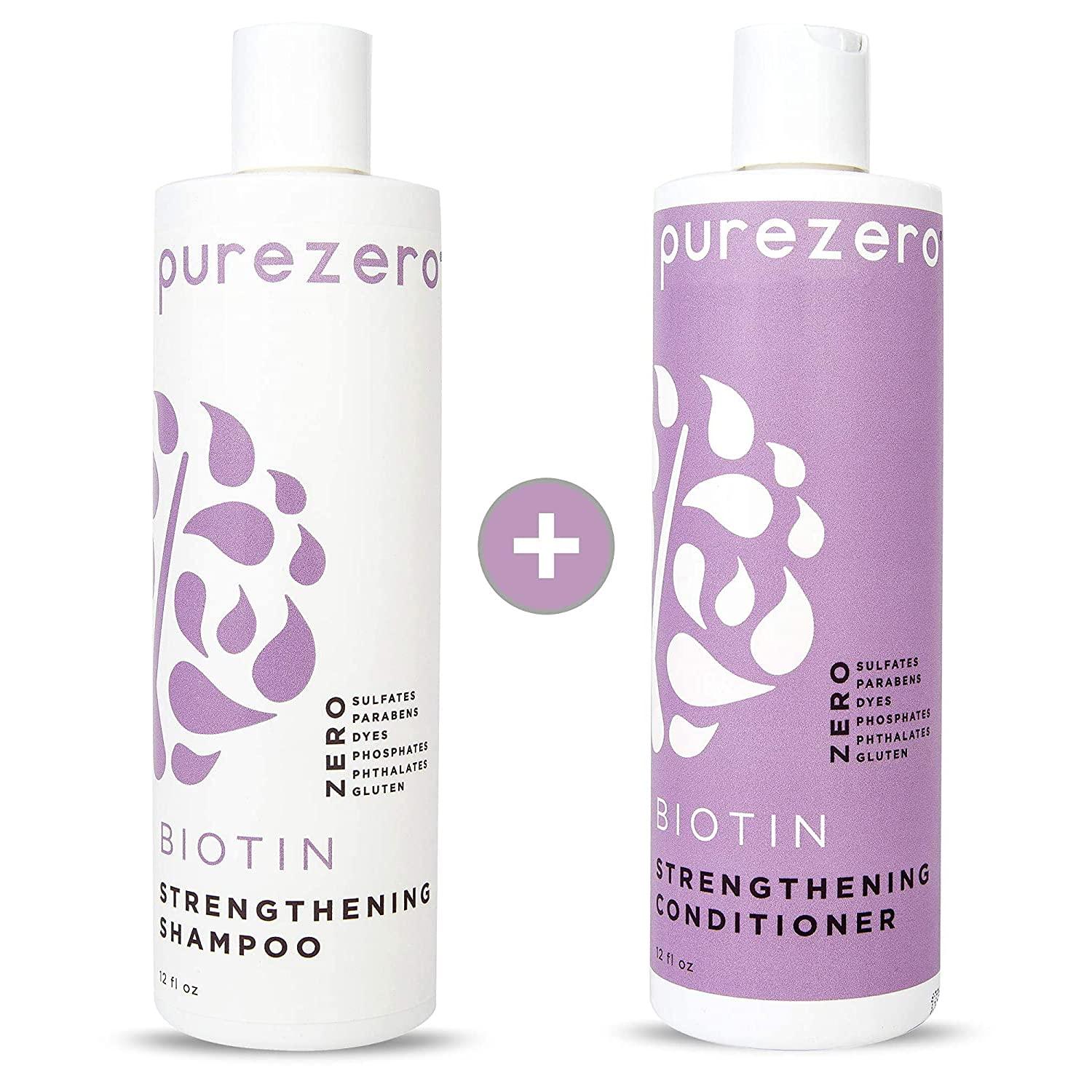 Purezero Biotin Shampoo & Conditioner Set - Volumizing Anti