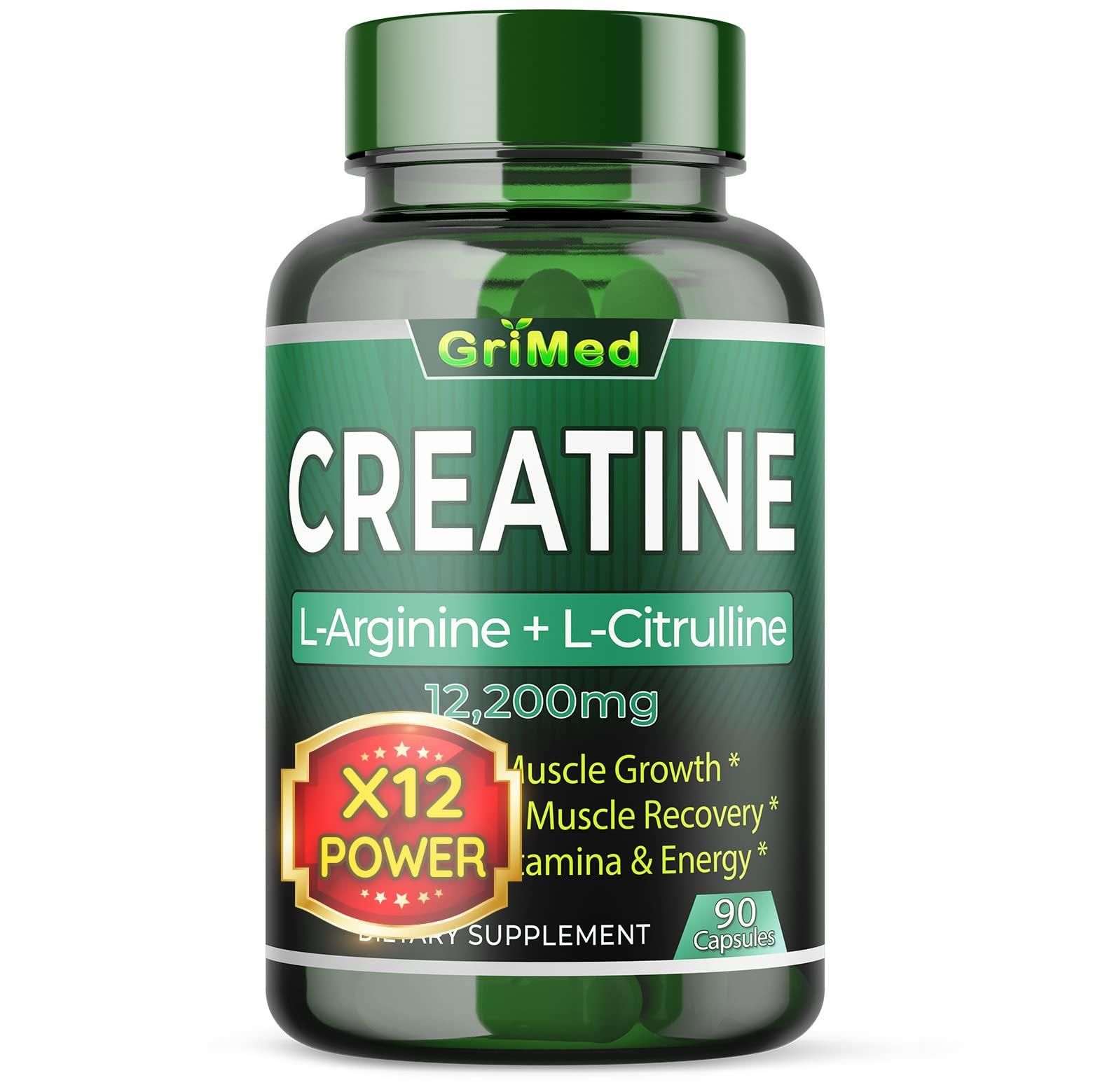 Ultimate Muscle Builder Supplement 12200mg Creatine Monohydrate with L- Arginine, L-Citrulline, Beet Root, Tongkat Ali, Ginseng Boost Energy,  Strength & Performance - 90 Count | Buy Now with Express International  Delivery