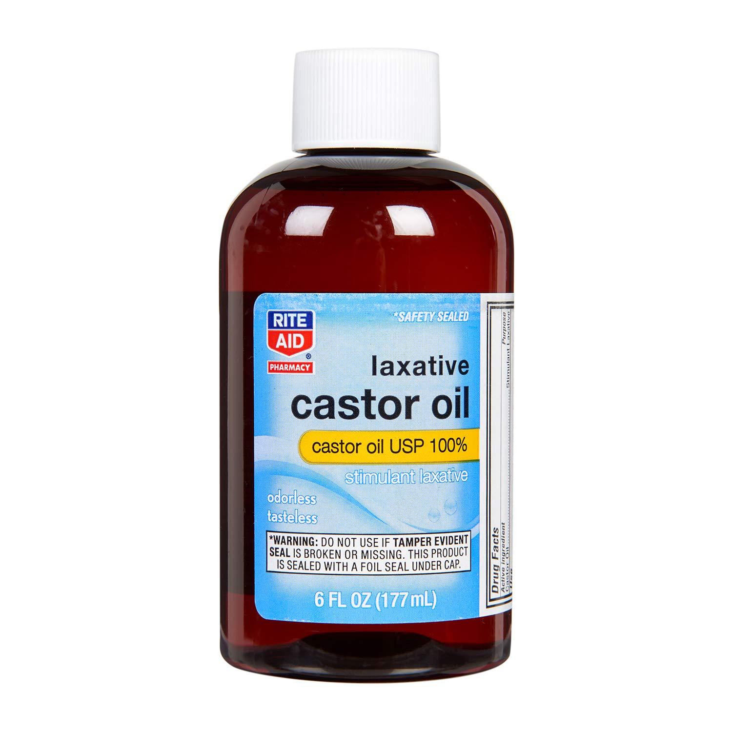 Rite Aid 100% USP Castor Oil 6 fl oz | Odorless & Tasteless | Gluten ...