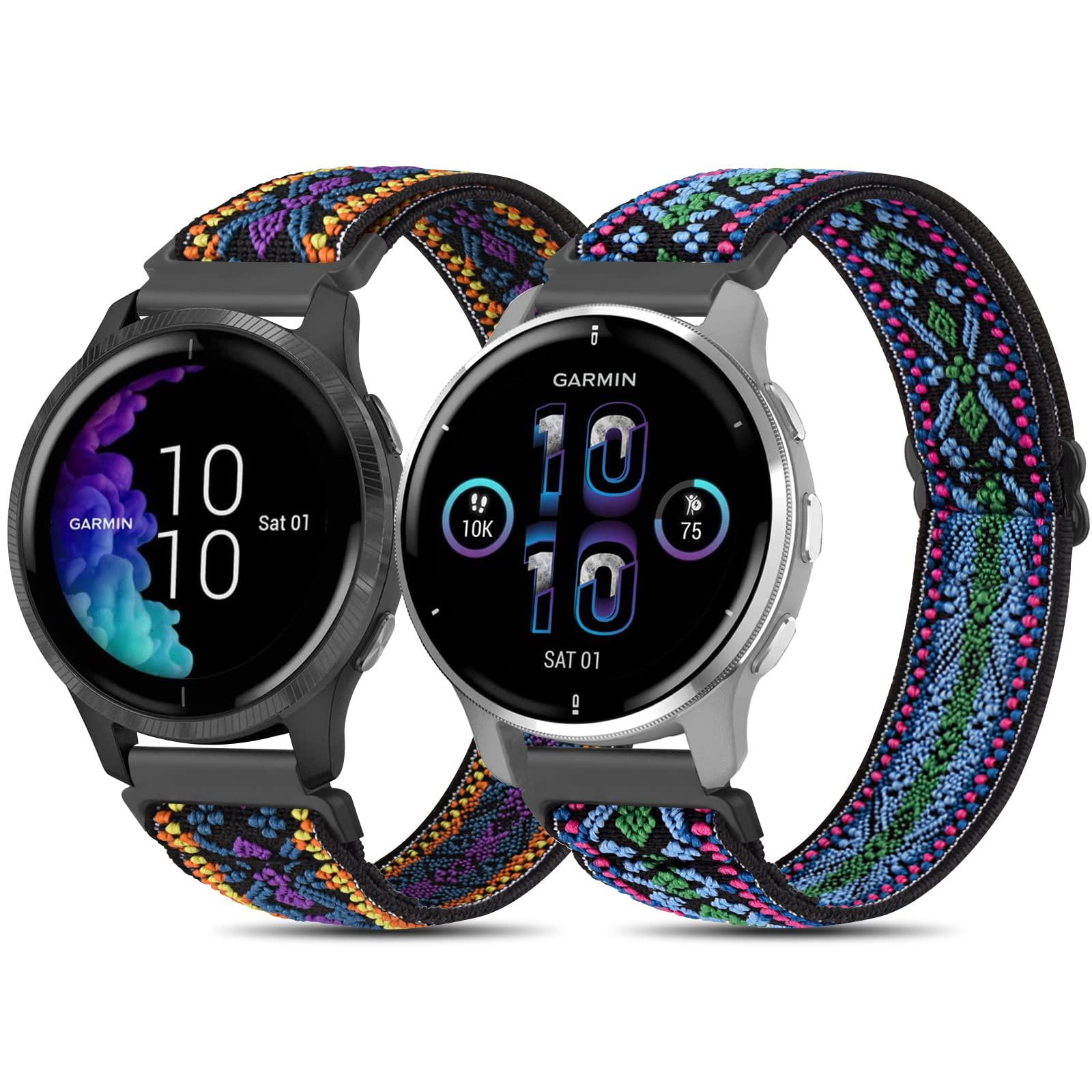 Pack Adjustable Elastic Bands for Garmin Venu/Venu Plus/Venu