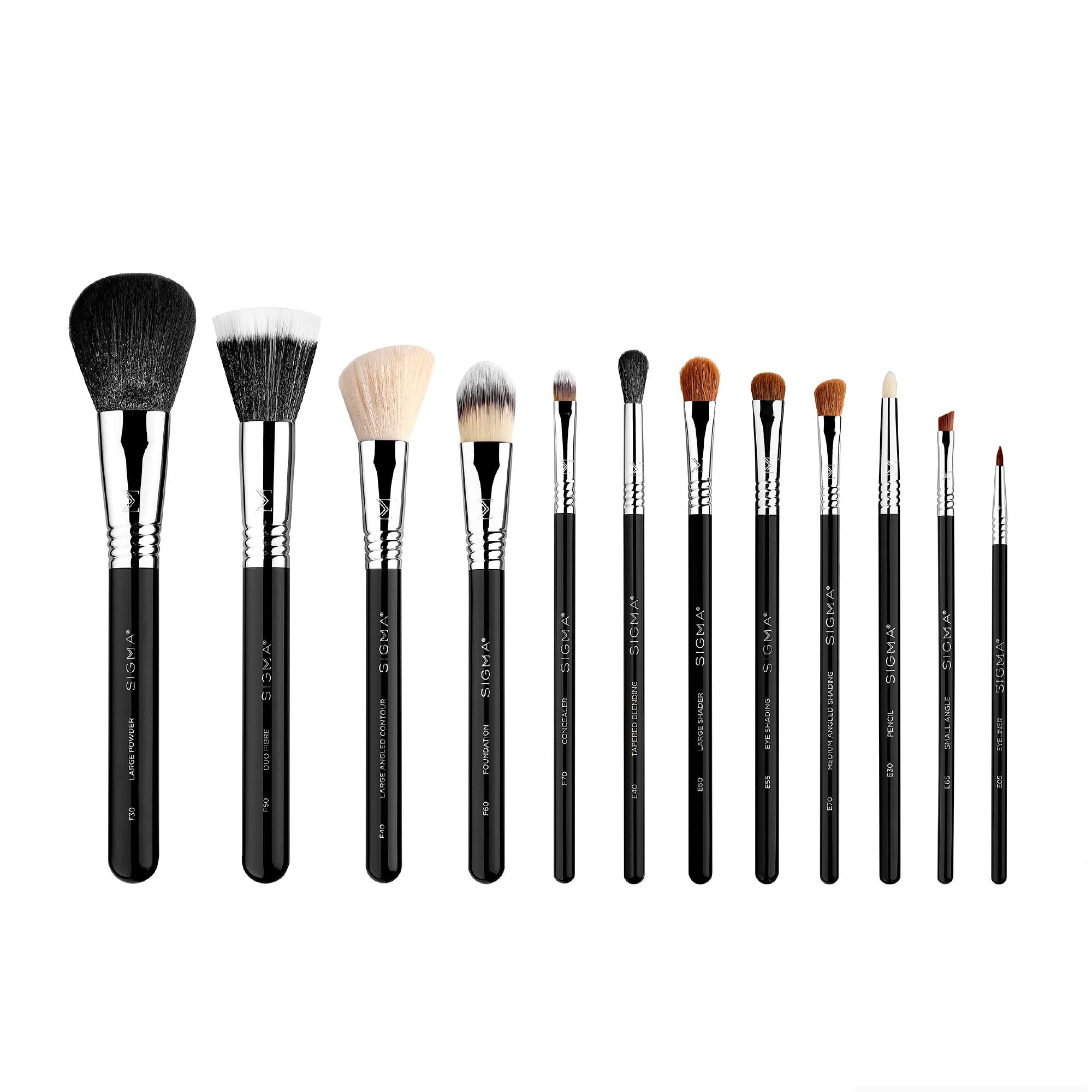 Sigma Essential Brush Kit - 12-Piece Professional Makeup Brush Set