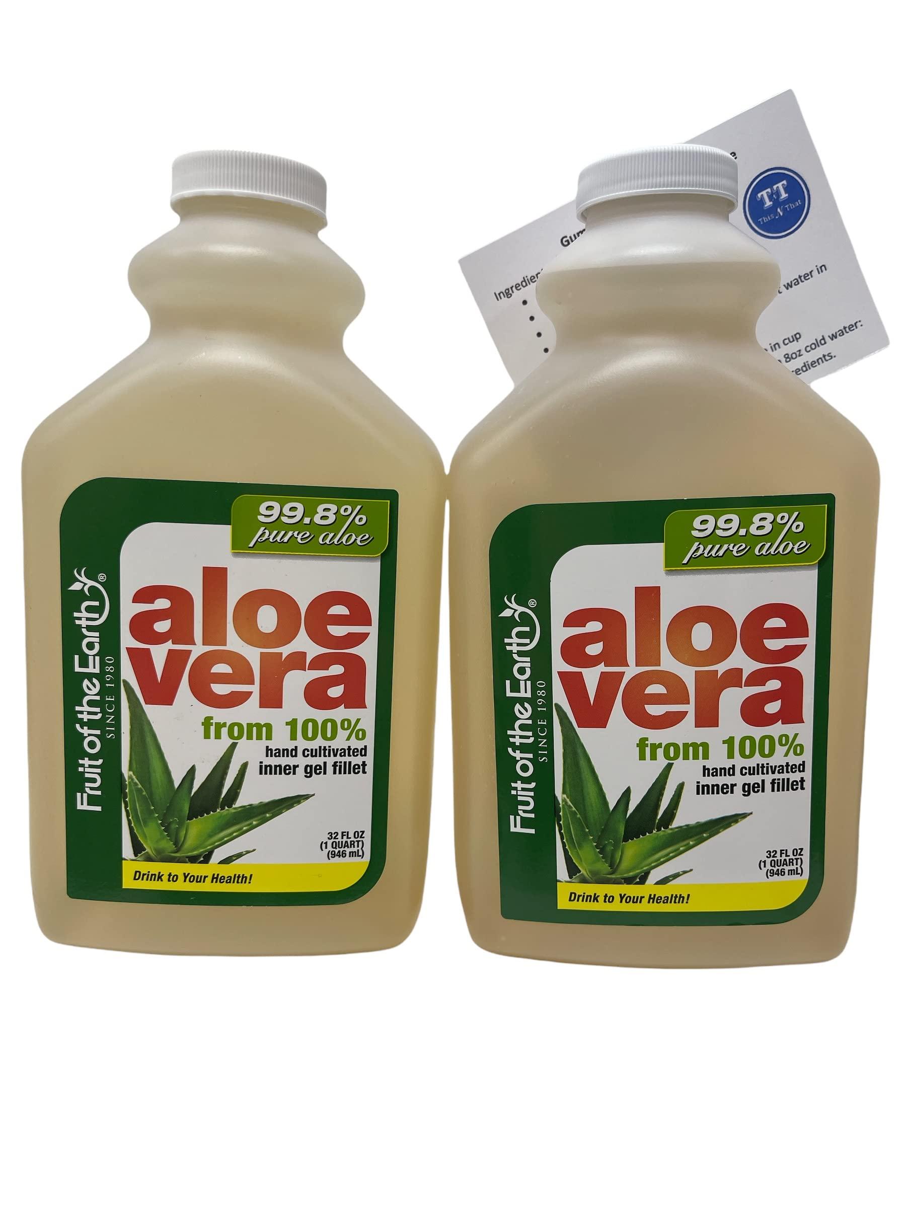 Fruit of The Earth Aloe Vera Juice Bundle - 2x 32oz Original Aloe Vera Juice  with Recipe Card Included | Buy Now with Express International Delivery |  GoSupps.com