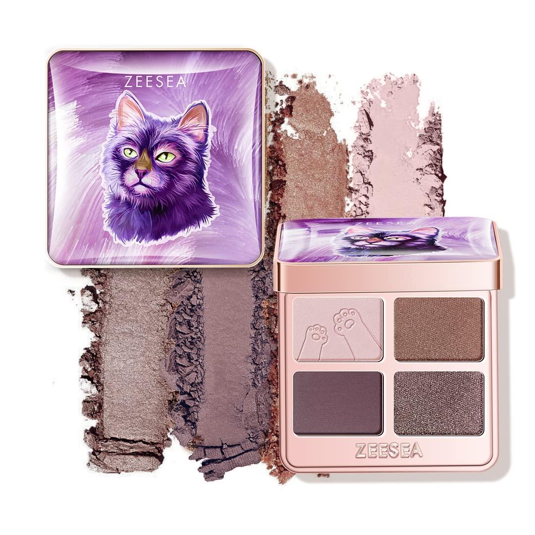 Zeesea Tipsy Kitty Eyeshadow Quad - Waterproof Matte & Shimmer
