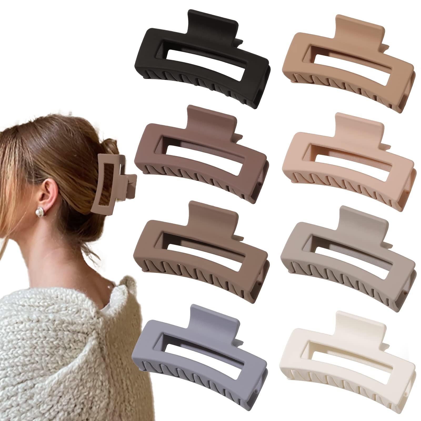 Hair Claw Clips Matte Non-Slip 8-Pack Strong Hold for Thick & Thin Hair 8-Pack 4.0 main image 4