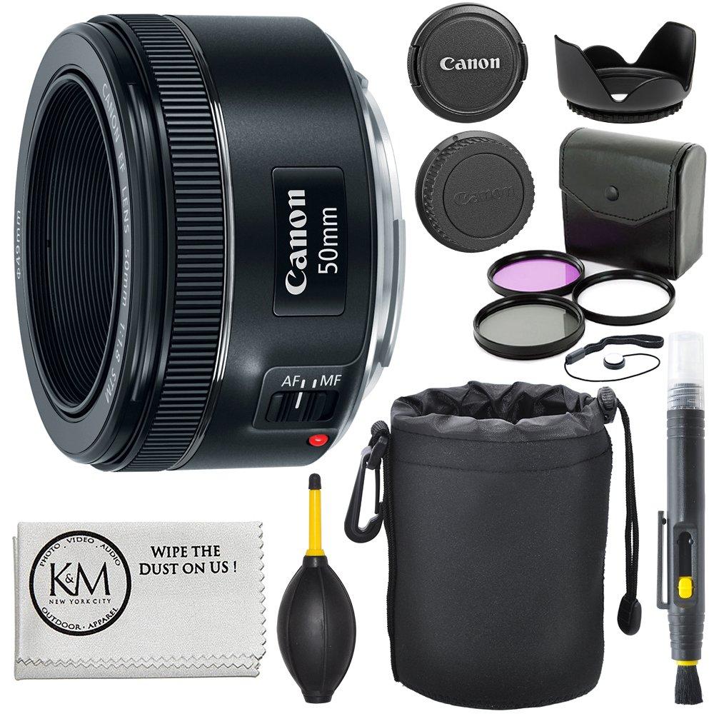 Canon EF 50mm f/1.8 STM Lens Bundle with Filter Kit, Lens Pen