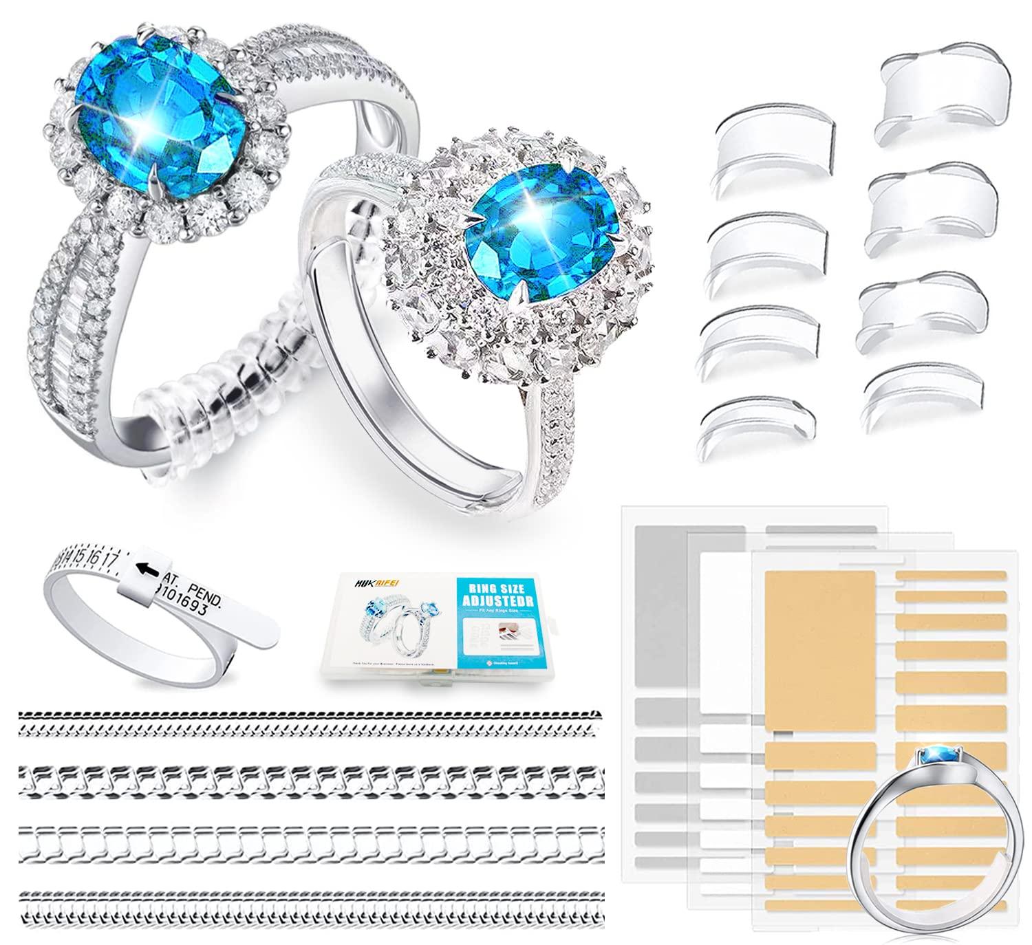 70 Pcs Ring Size Adjuster Set with Measuring Tool Invisible