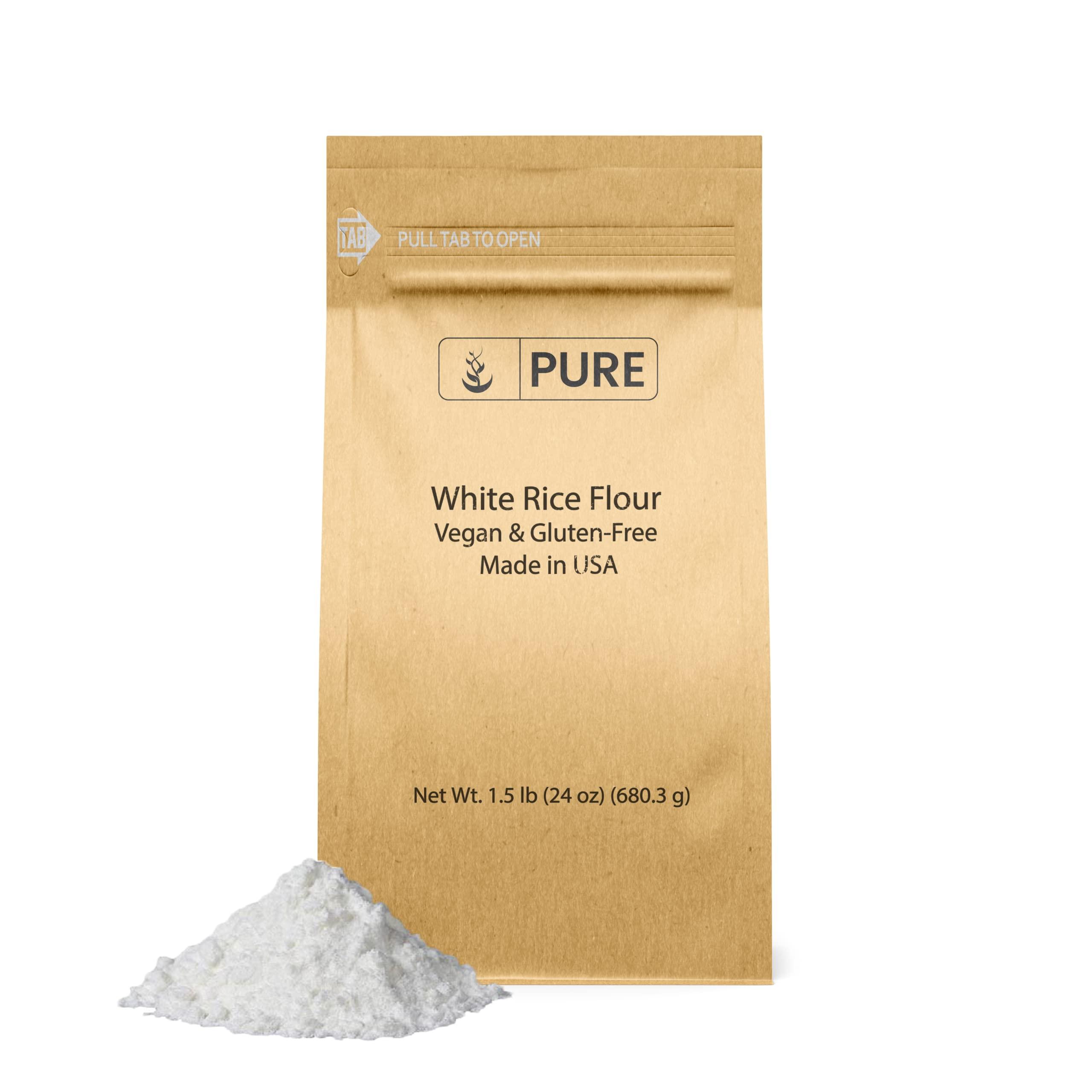 1.5 lb Unbleached White Rice Flour - Pure Original Ingredients, Vegan ...