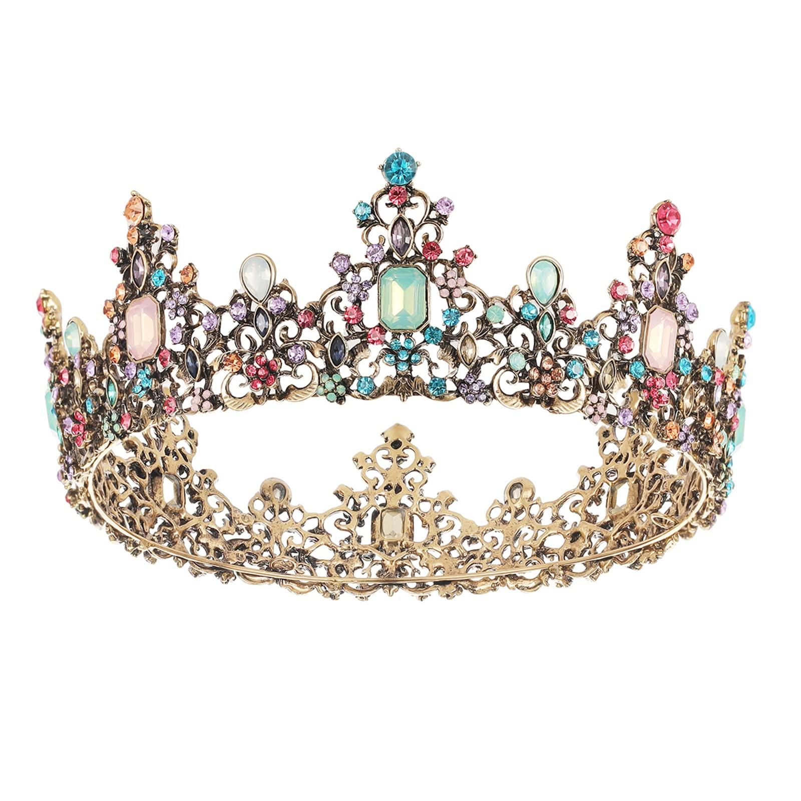 Baroque Queen Crowns and Tiaras - Crystal Wedding Crown for 