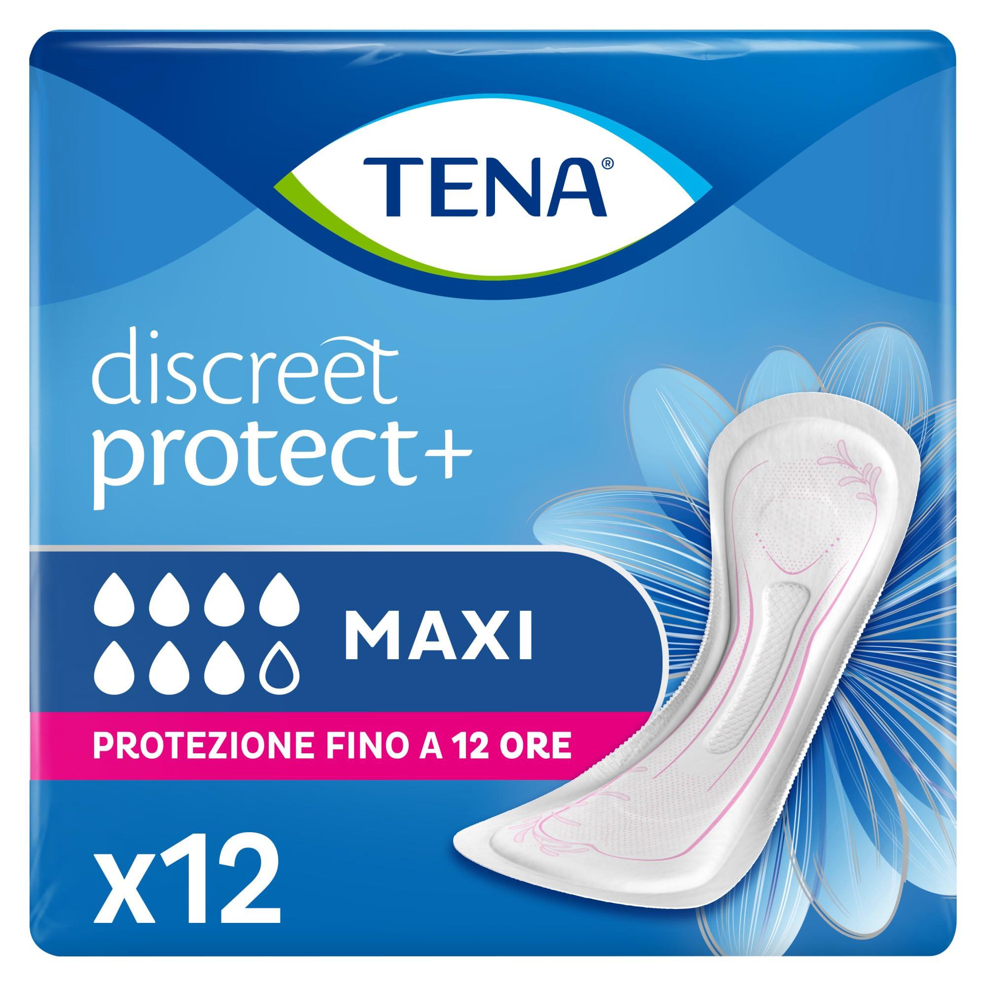Tena Discreet Maxi Sanitary Pads 12 Pieces ES Blue Optimal - Main Image