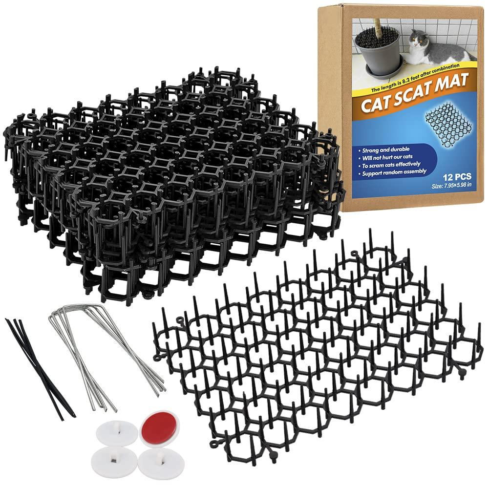 Ley's Cat Scat Mat 10 Pack - 16x12 Inch Pet Deterrent With Spikes
