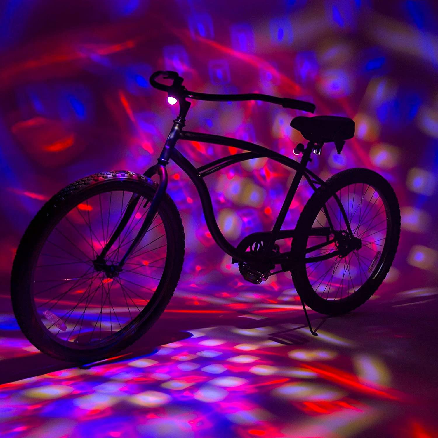 Activ Life Disco Lights Red/White/Blue Front Bicycle Lights for