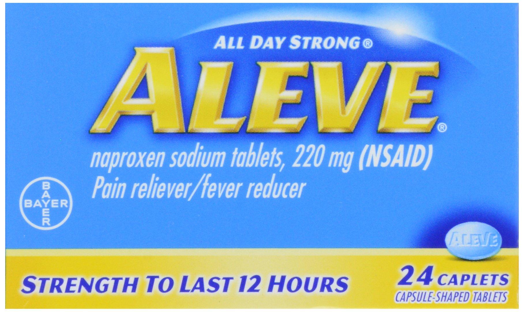 Aleve All Day Strong Pain Reliever Caplets 24-ct | Fast Acting Relief ...