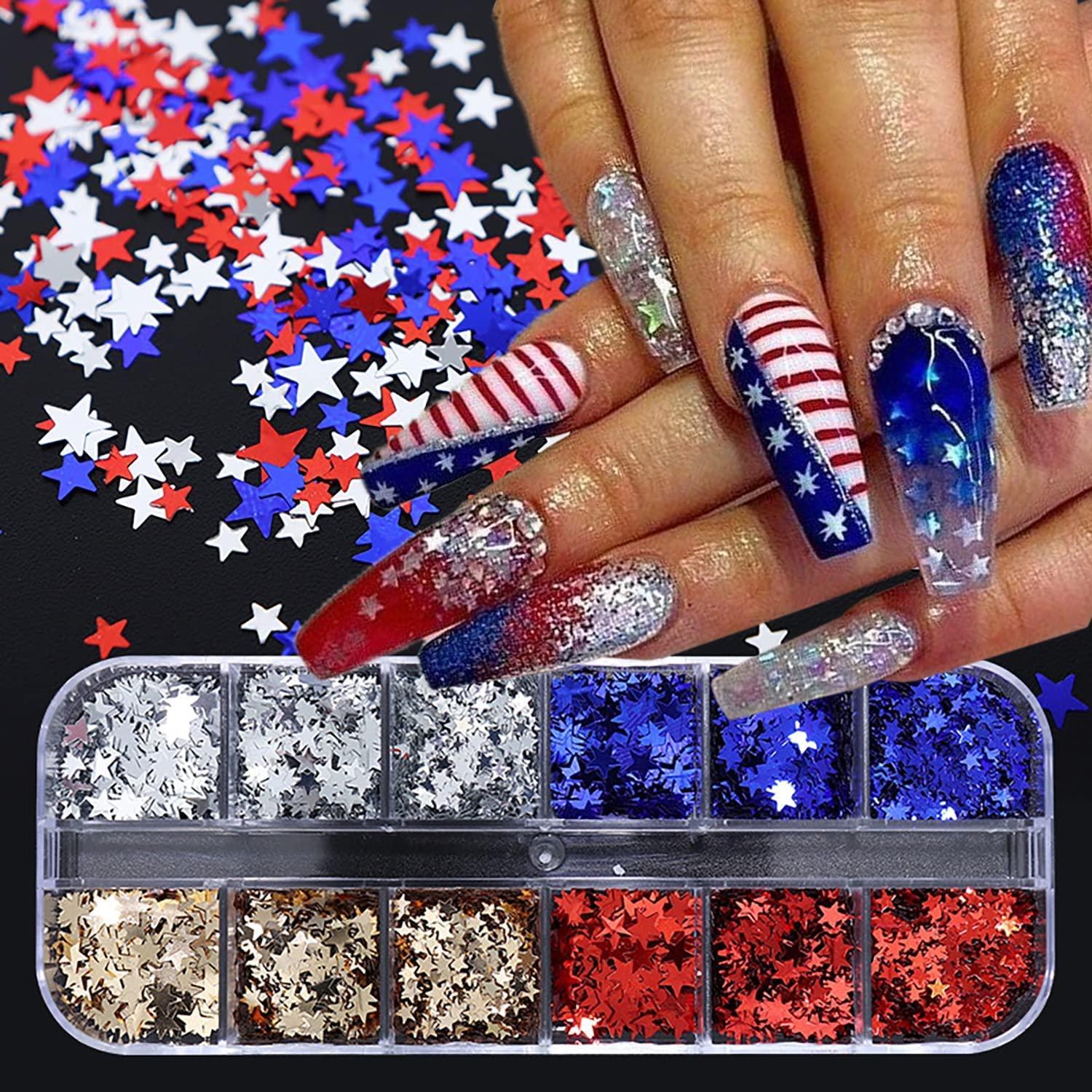 Sparkling 4th of July Nail Ideas