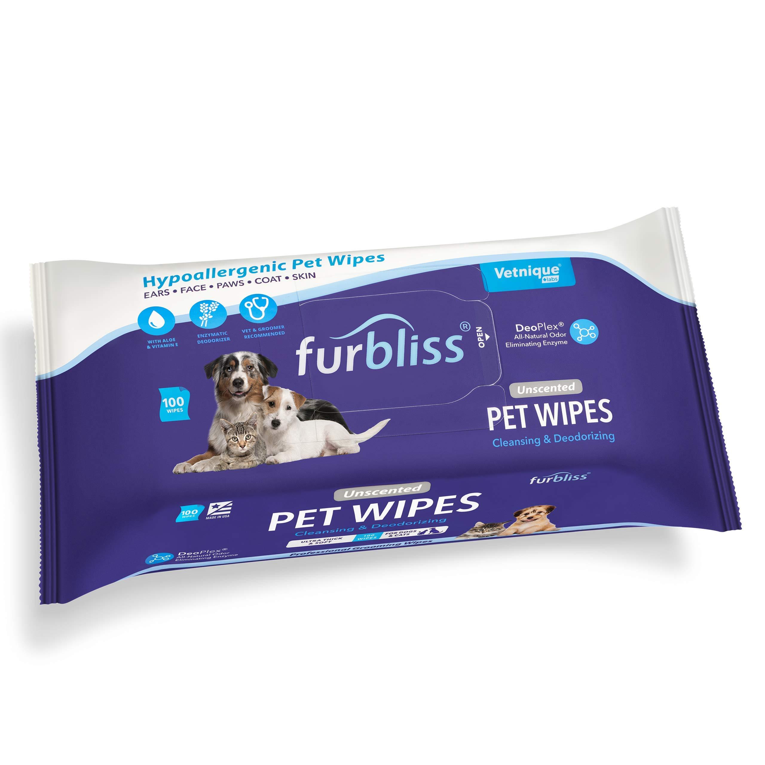 Furbliss Hygienic Pet Wipes 100ct - Hypoallergenic & Unscented