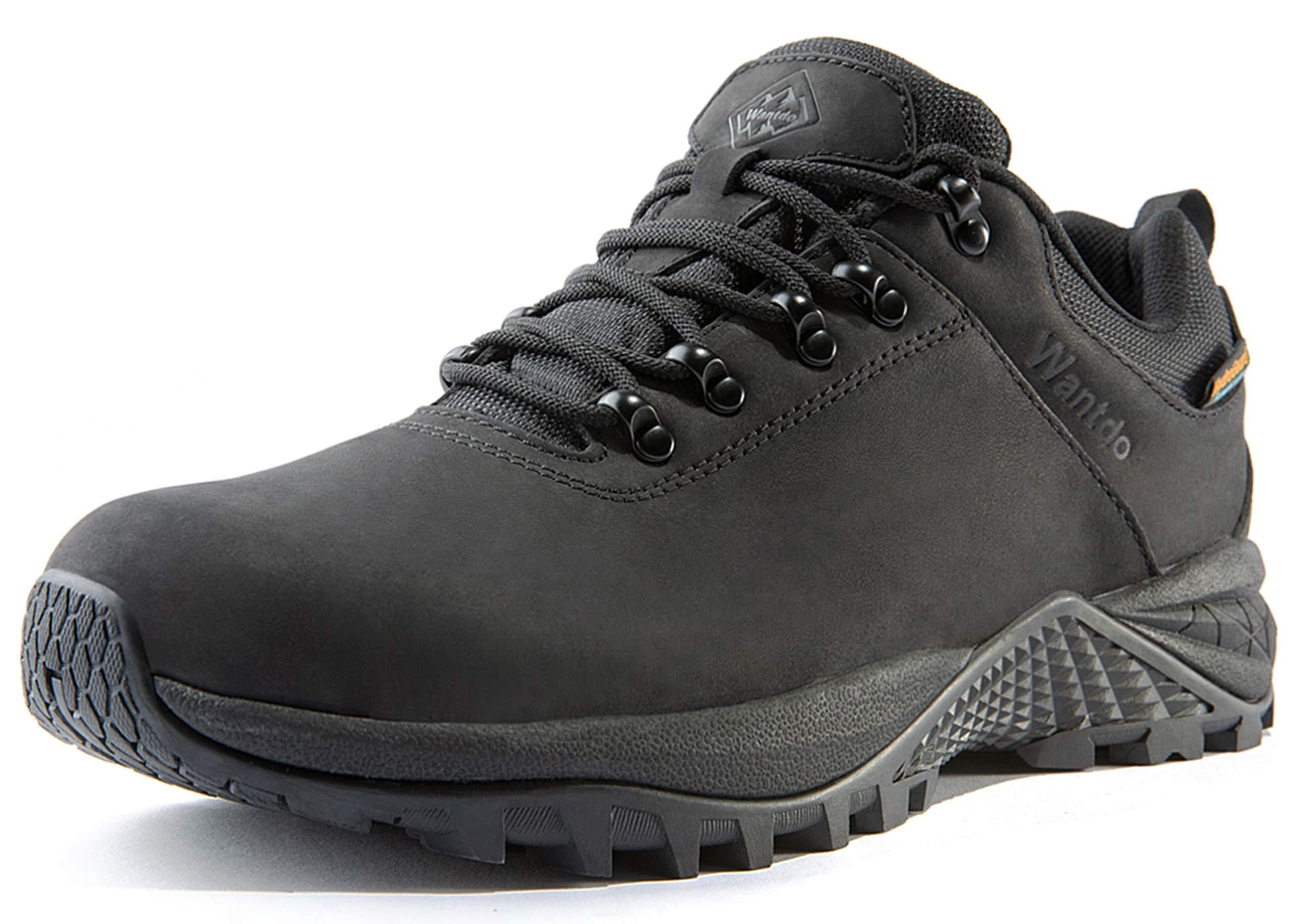 Wantdo Mens Hiking Boots Black Waterproof Suede Trail‎ Shoes XD9314M Size 10 Wantdo Men main image 4