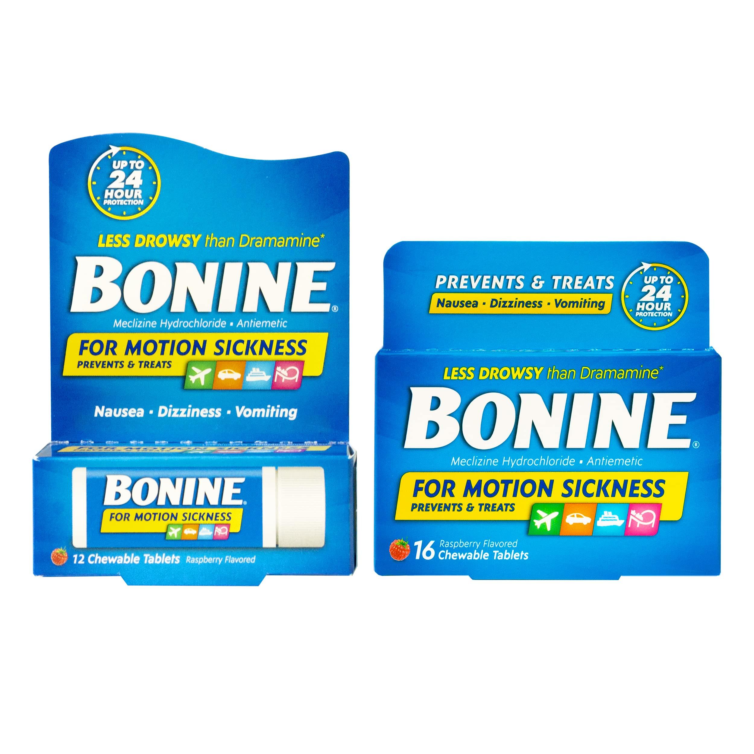 Bonine Motion Sickness Relief Tablets - 25mg Meclizine - Non-Drowsy ...