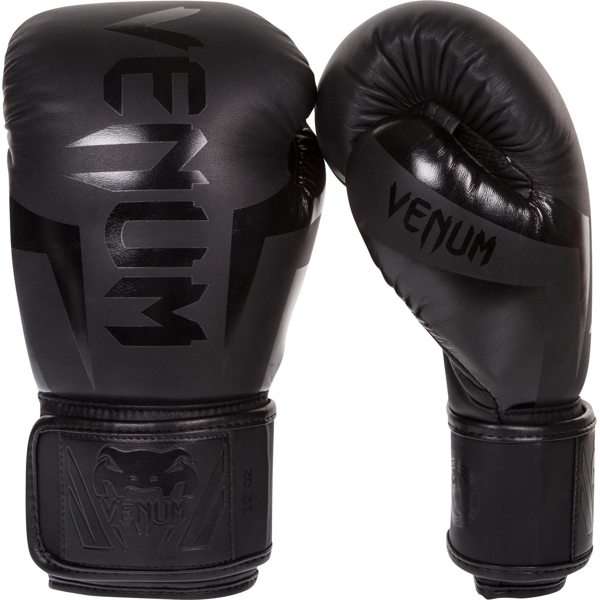 Venum Elite Boxing Gloves Matte/Black 16oz - High-Quality Training