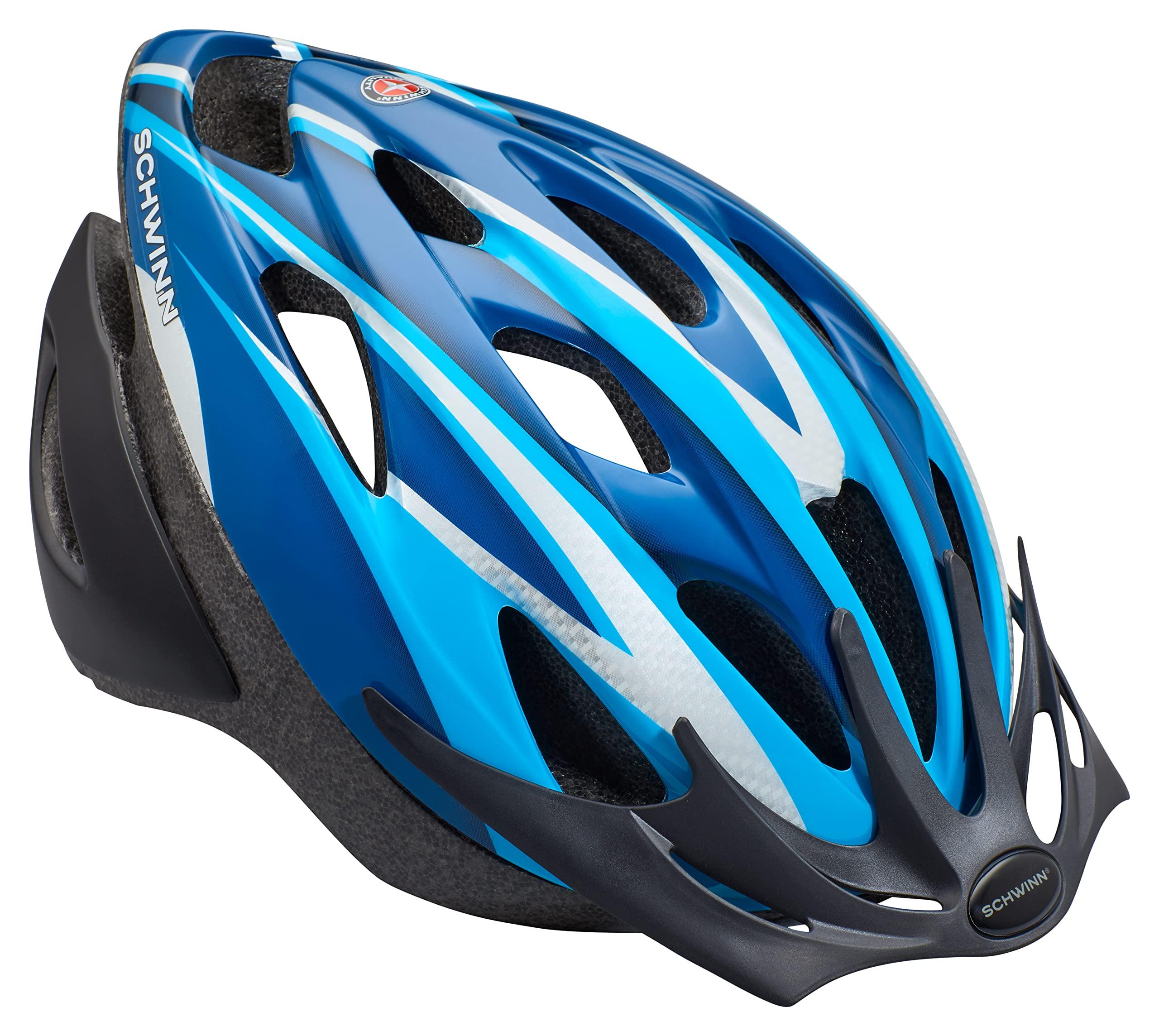 Schwinn Thrasher Youth Bike Helmet - Dial Fit Adjustment - Blue/Silver - Lightweight & Durable | Buy Now with Express International Delivery | GoSupps.com Schwinn Thrasher Youth Bike Helmet - Dial Fit Adjustment - Blue/Silver - Lightweight & Durable | Buy Now with Express International Delivery | GoSupps.com