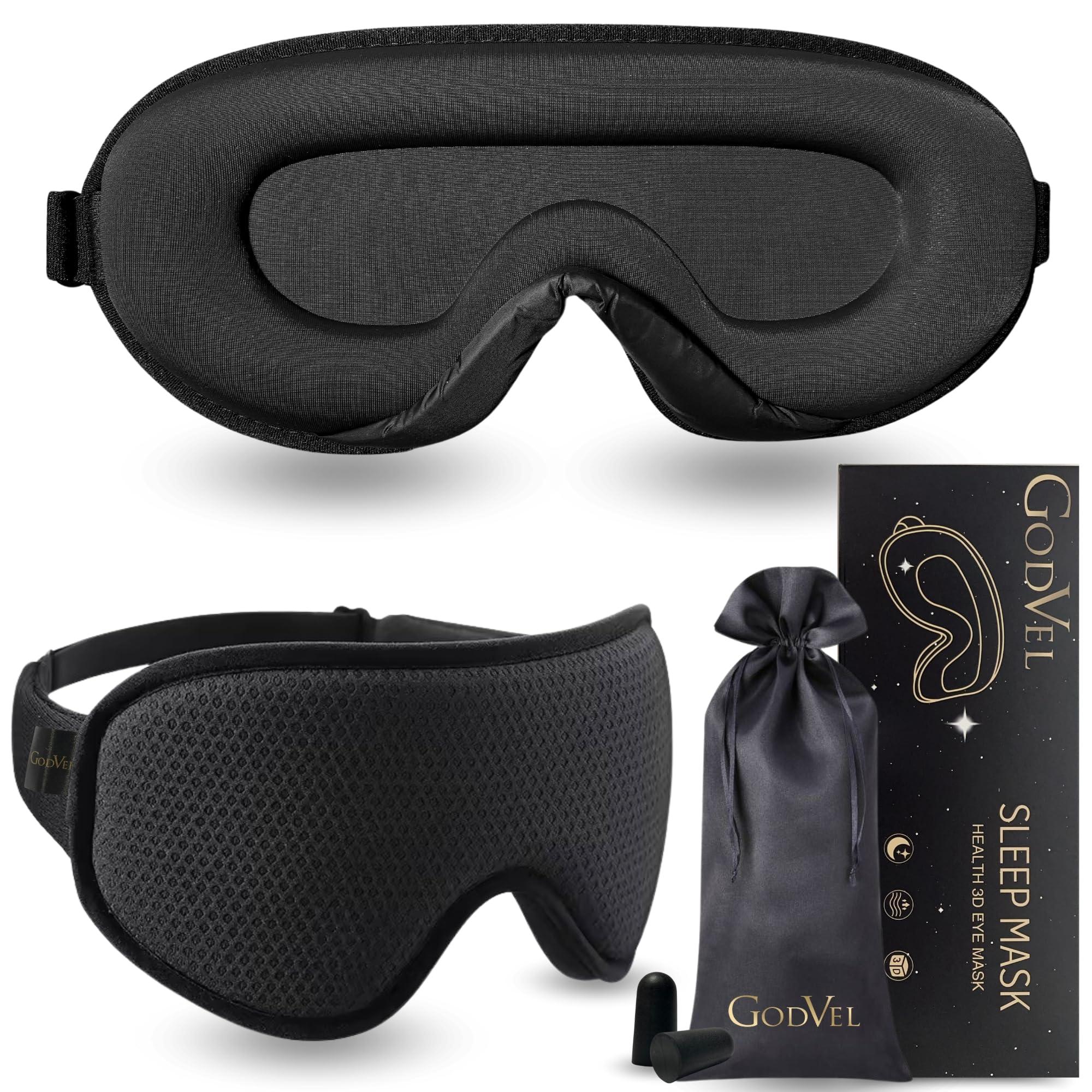 Audree Earplugs-Sleep Eye Mask Set - Noise Reduction Earplugs And Light Blocking Sleep Mask For Peaceful Sleep | Ideal For Sleep, Travel, Napping, Meditation, Gift, Shift Work, Red Black