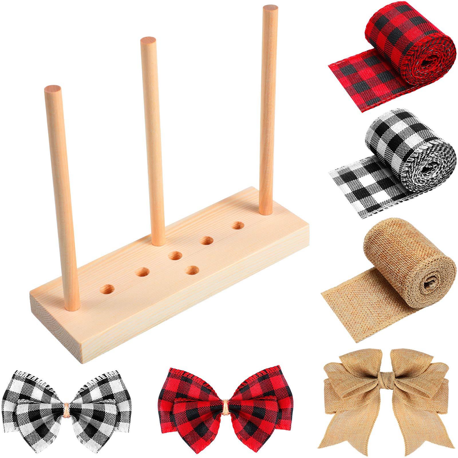 Andiker Bow Maker For Ribbon, Wooden Bow Making Tool