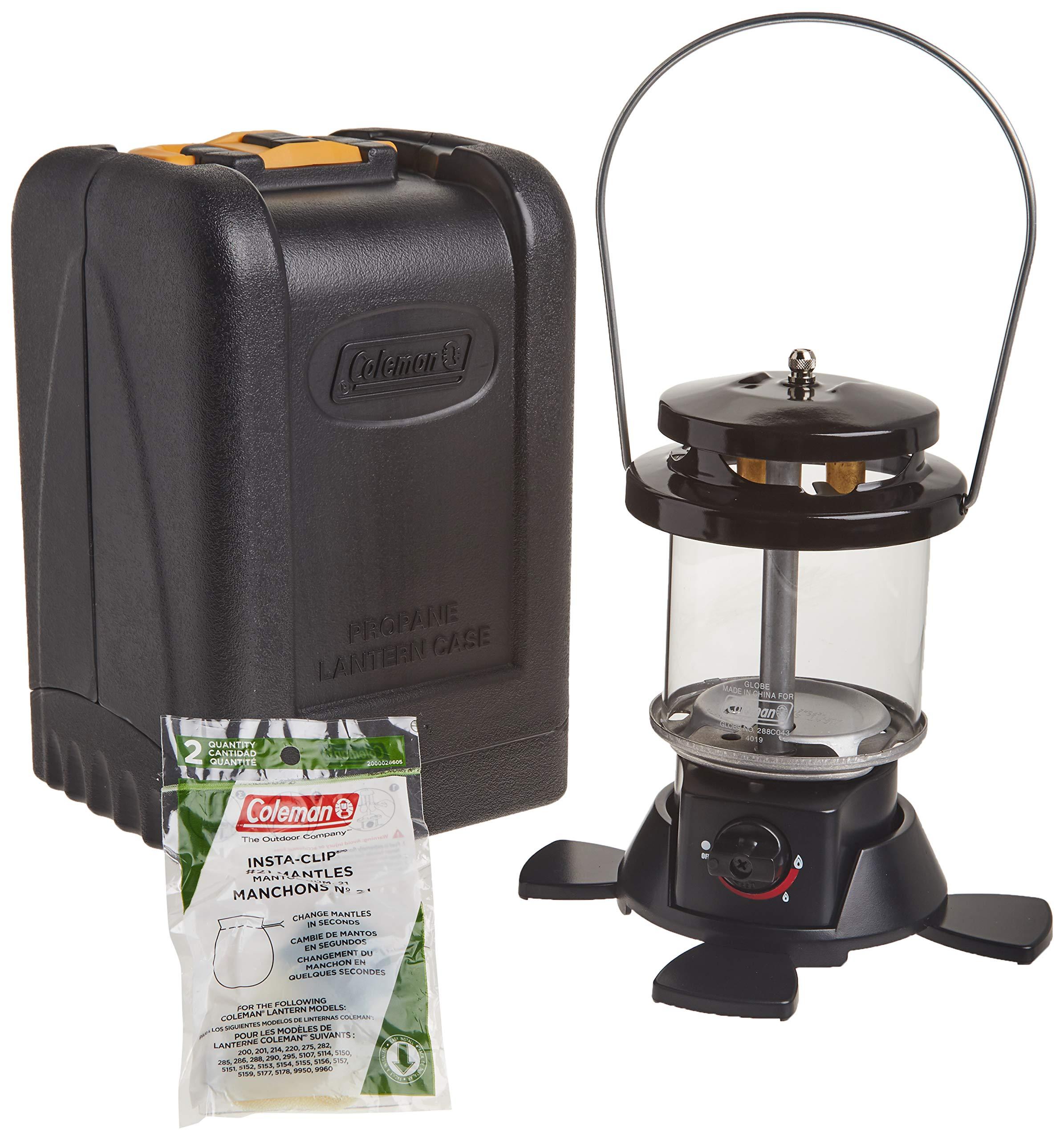 Coleman Two-Mantle Propane Lantern with Case | Compact and Bright