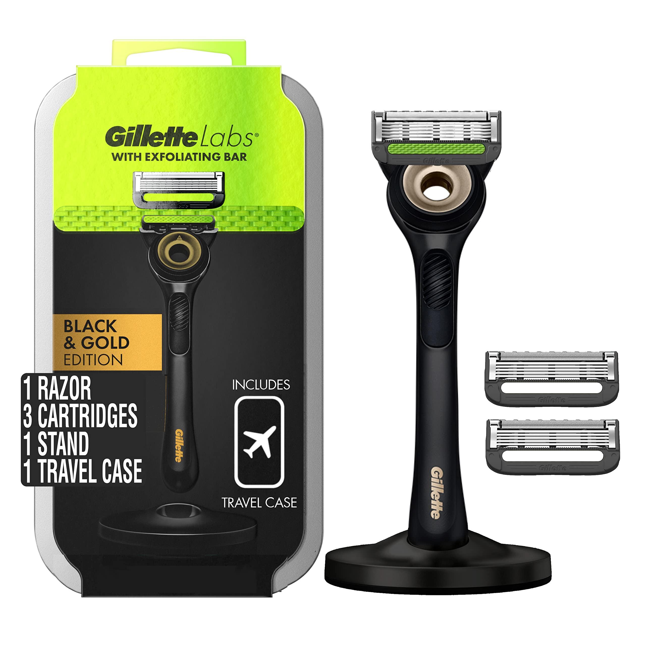 Gillette Gold Edition Exfoliating Razor + 3 Refills | GoSupps.com