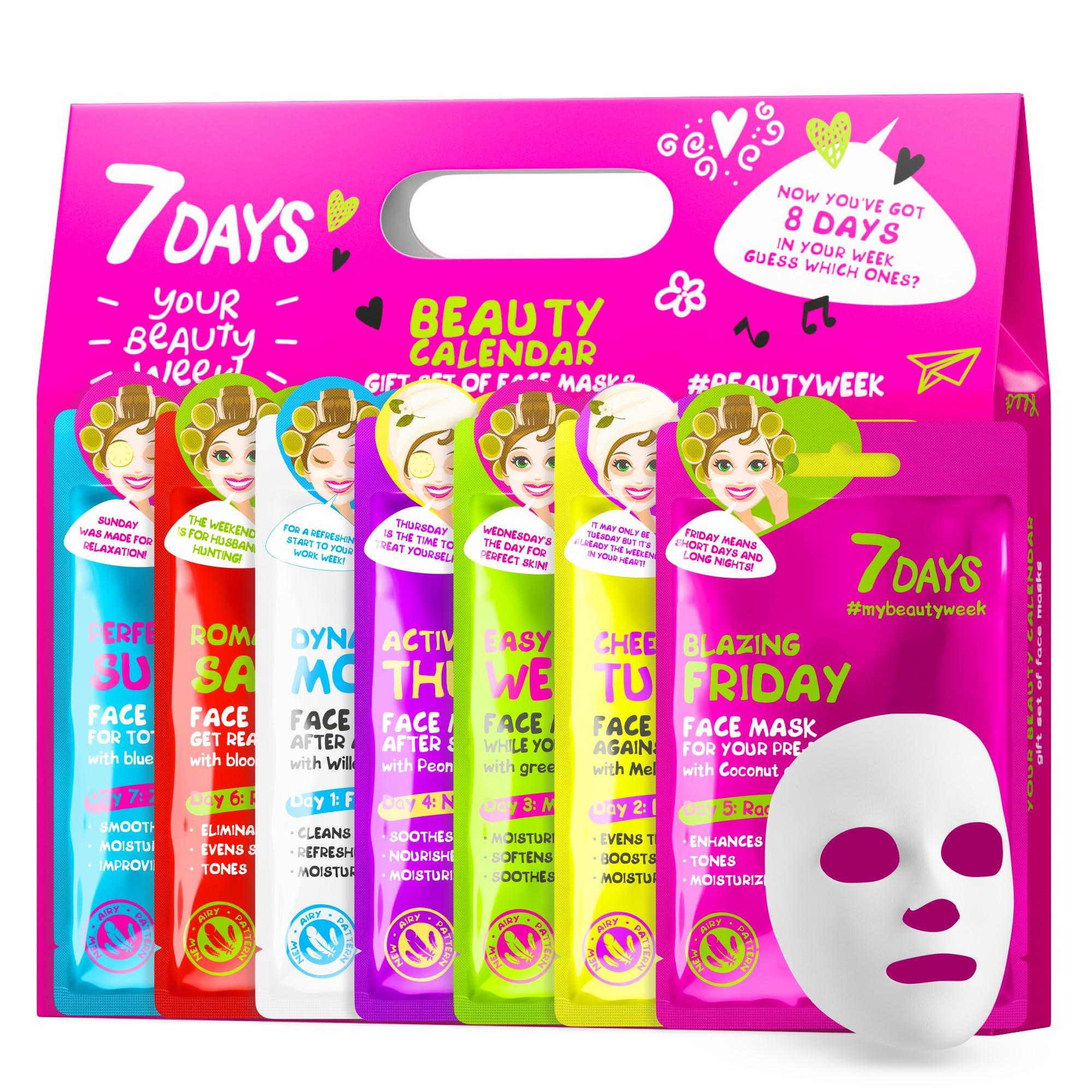 7Days Face Masks Skincare Gift Set - Calendar Face Mask Beauty
