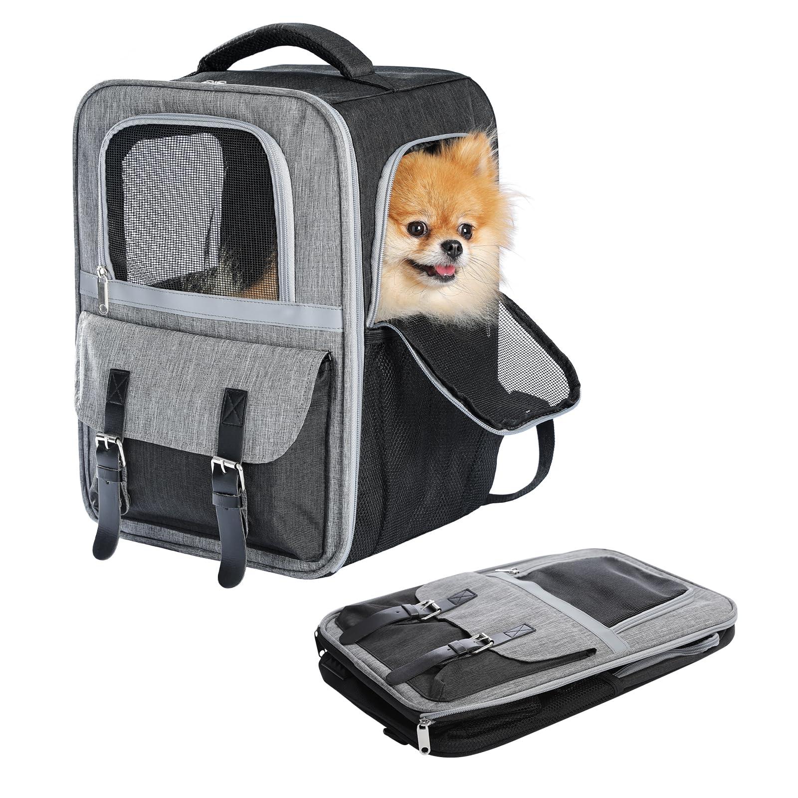 PETEPELA Dog Carrier Backpack for Puppy Cat Carrier and Dog