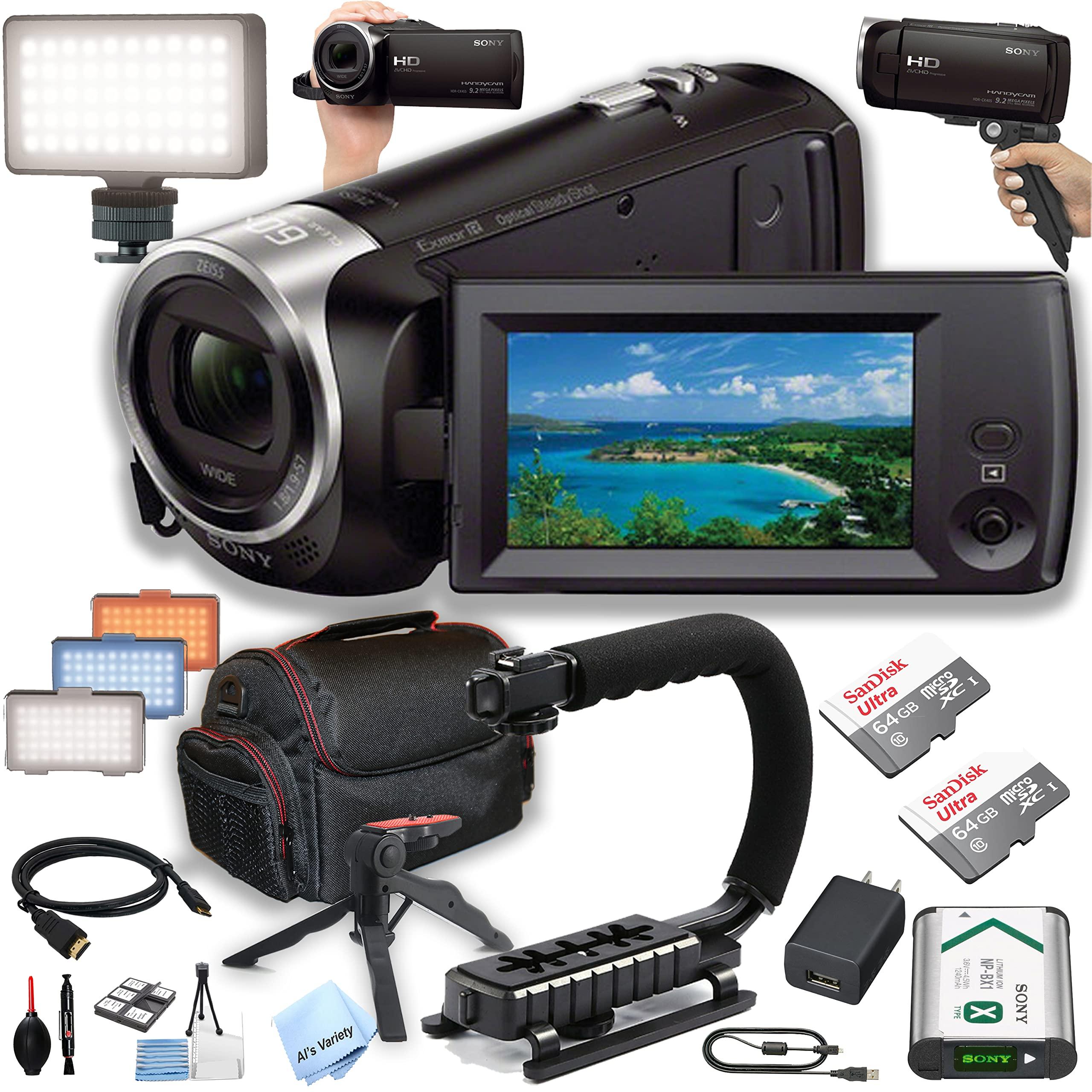 Sony HDR-CX405 HD Handycam Bundle with 128GB Memory, LED