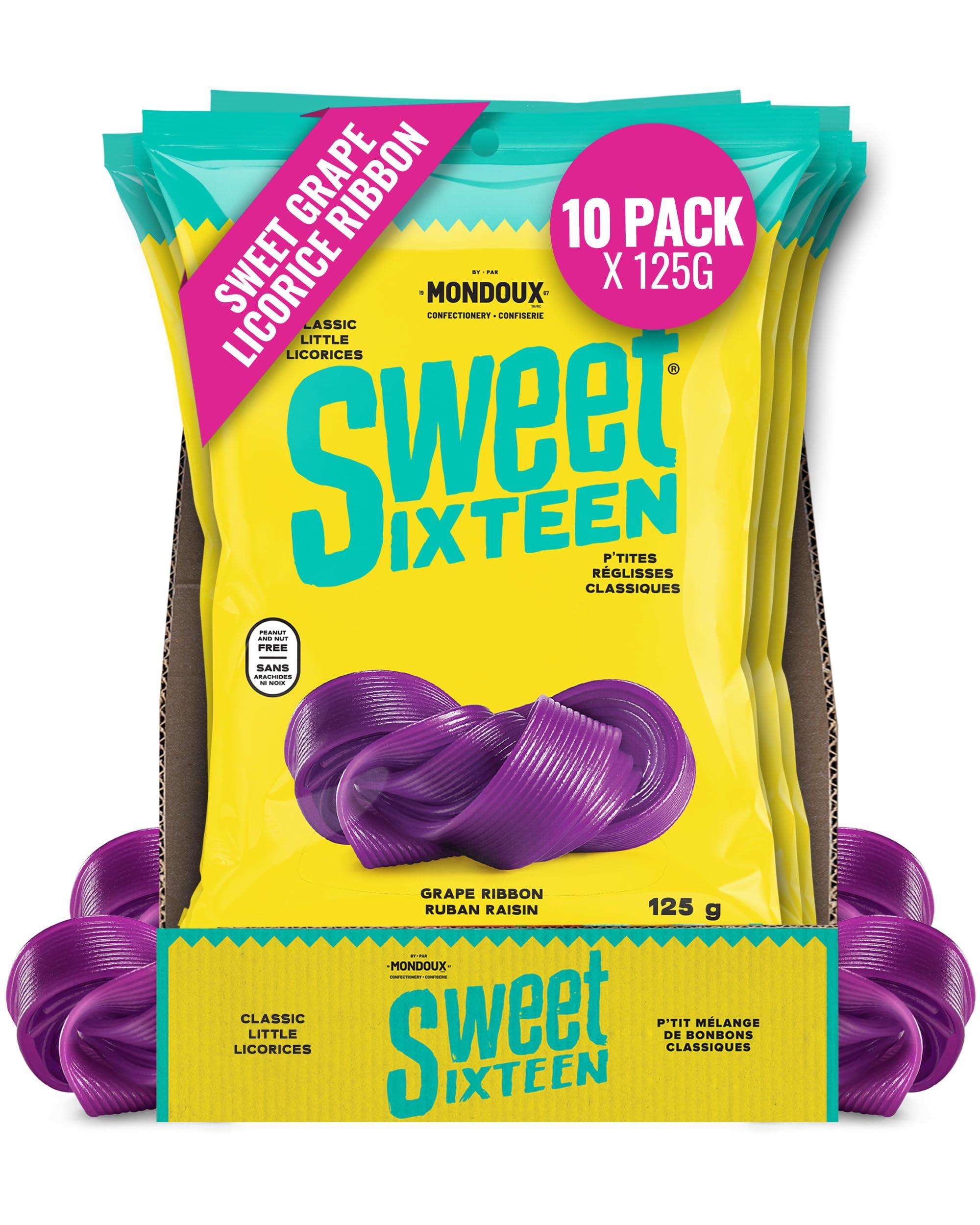 Sweet Sixteen Classic Licorice Ribbon Candy 10 Packs x 125g Sweet