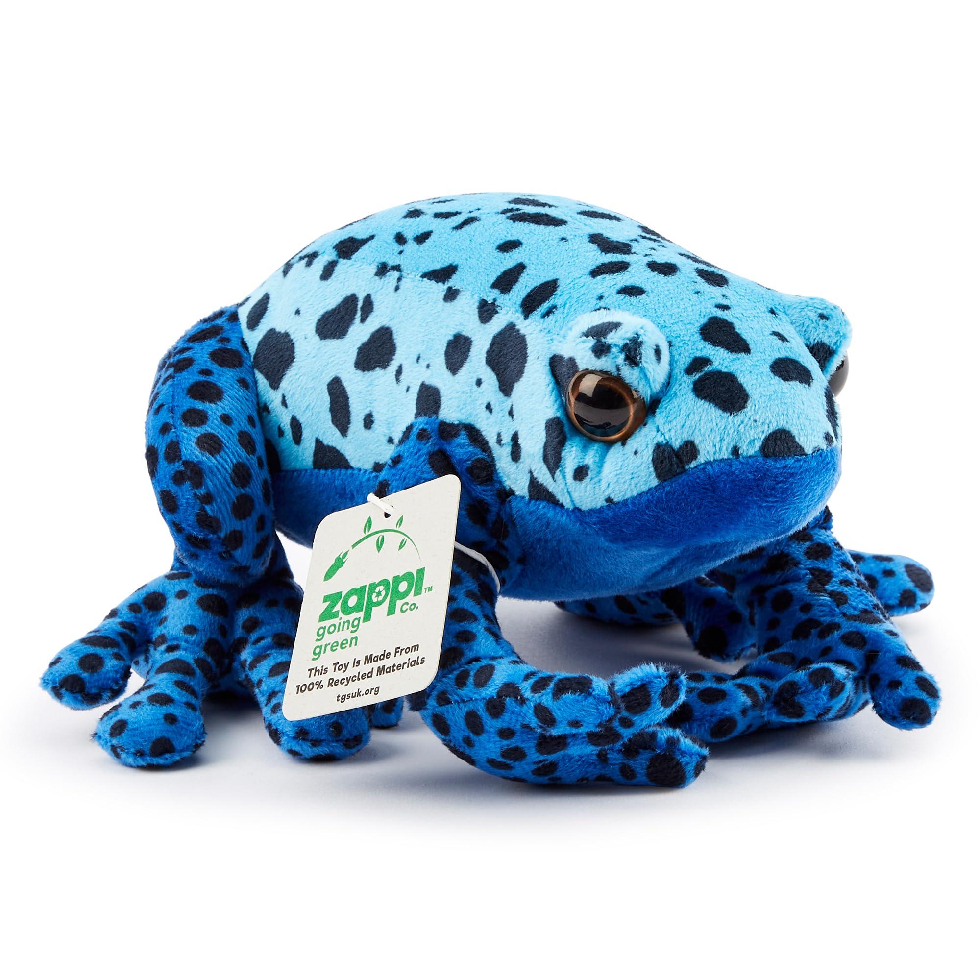 Zappi Co Ultra Soft Blue Poison Dart Frog Plush Toy - 15cm Length