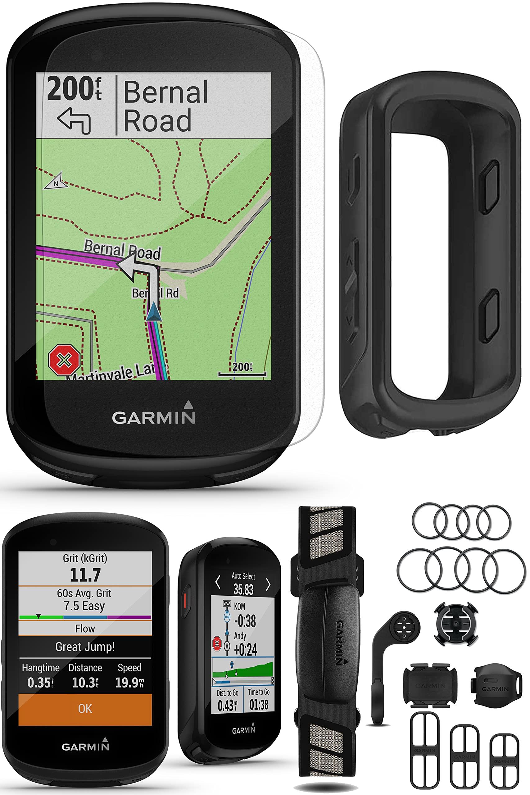 Garmin Edge 830 Sensor Bundle GPS Bike Computer with HRM, Speed