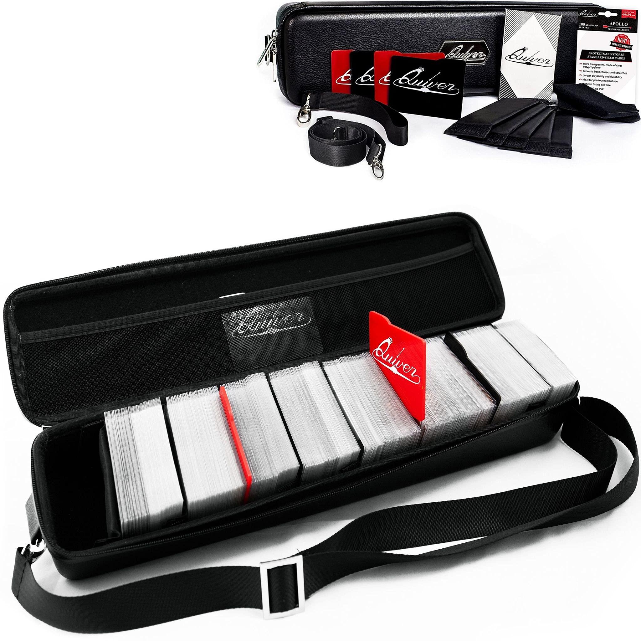 Quiver Time Black Card Case with Straps, Dividers, Corner Pads & 100 Apollo Card  Sleeves | Buy Now with Express International Delivery | GoSupps.com