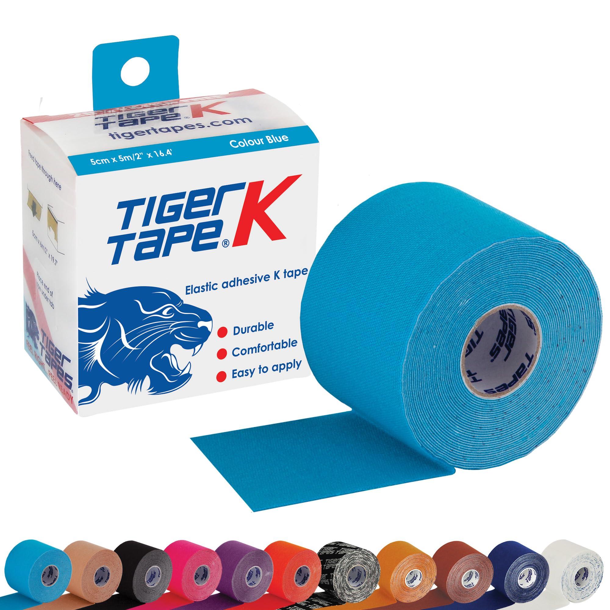 24 Rolls - TIGERTAPES EAB Tape | 5cm X 6.9m White - Tearable Elastic Adhesive Bandage - Easy Tear EAB Sports Tape For Medical Strapping, Knee