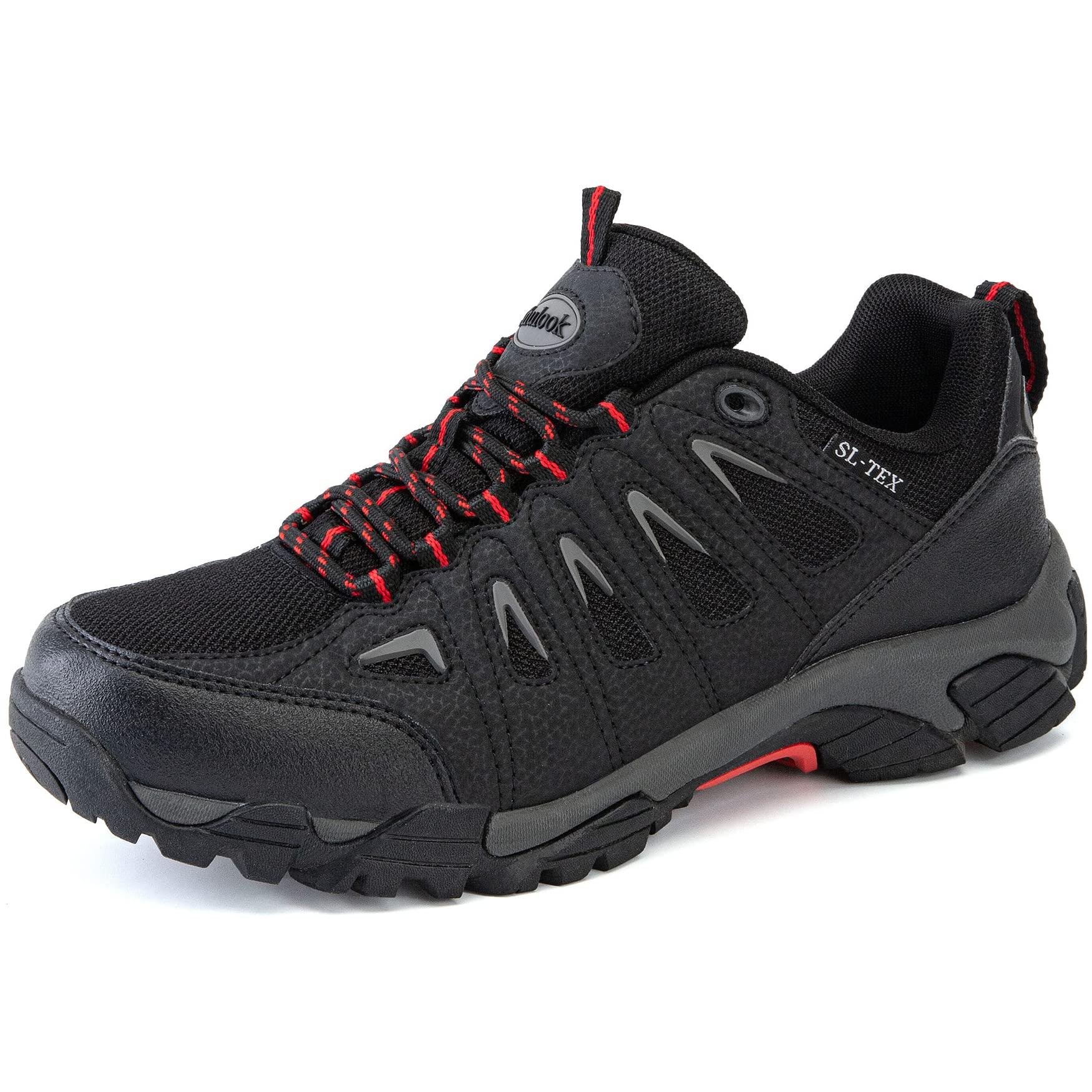 SHULOOK Men\'s Waterproof Hiking Boots Black/Red 9.5 SHULOOK Men main image 3